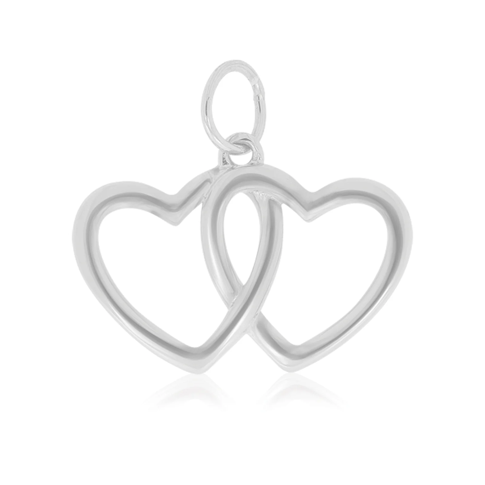 Sterling Silver Double Heart Charm