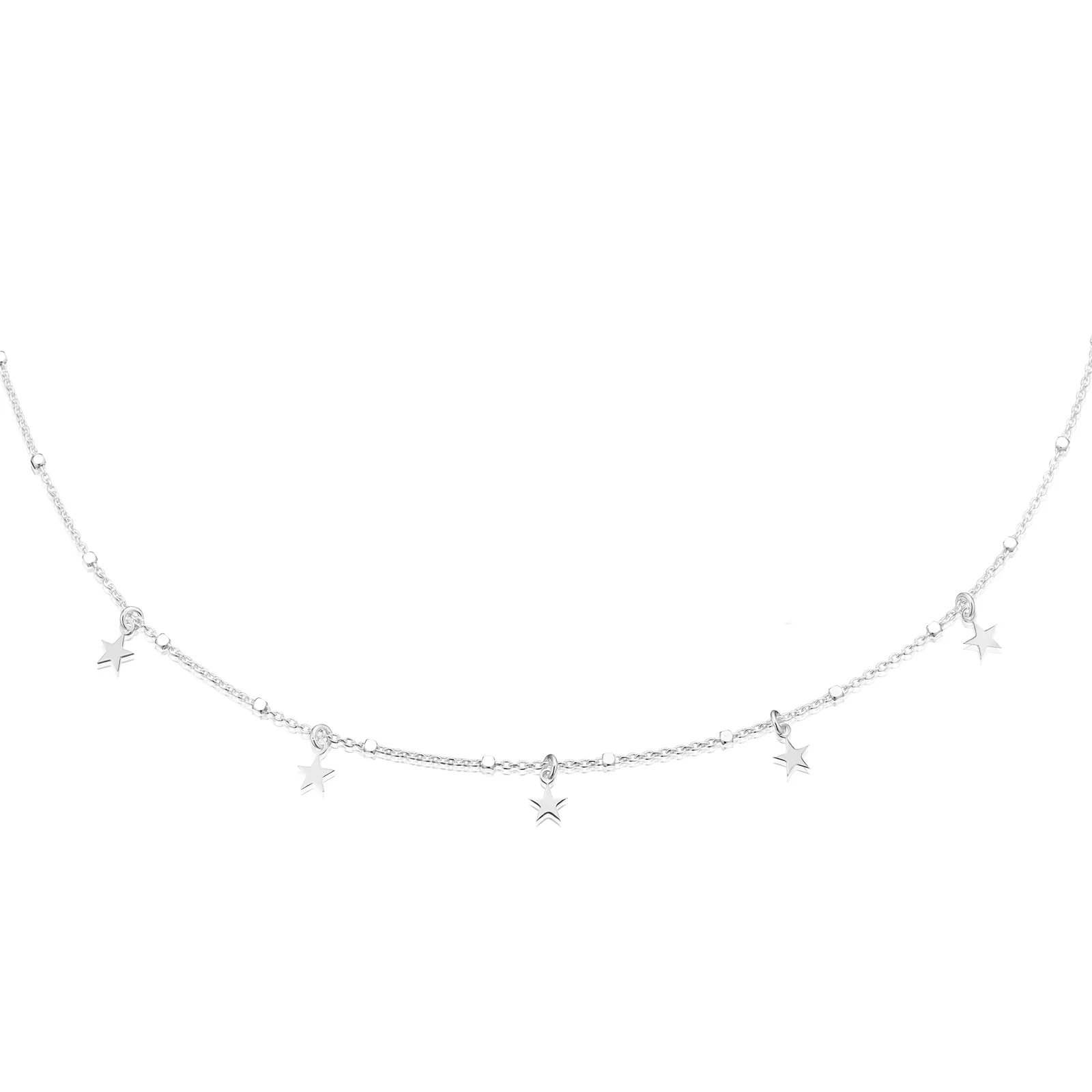 Sterling Silver 45 cm Star Necklace