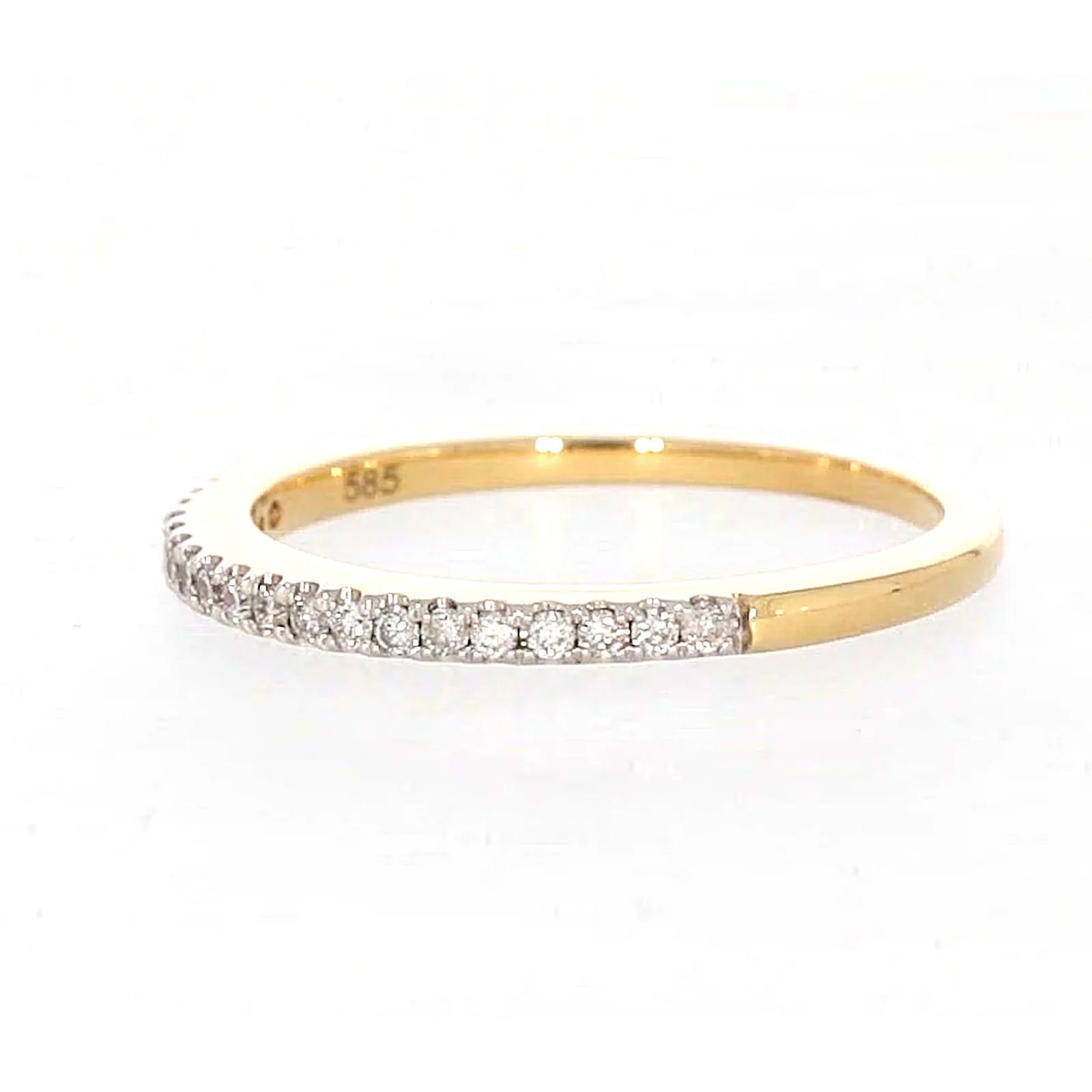New York 14ct Yellow Gold Round Brilliant Cut 0.15 CARAT tw of Diamonds Ring - Image 12