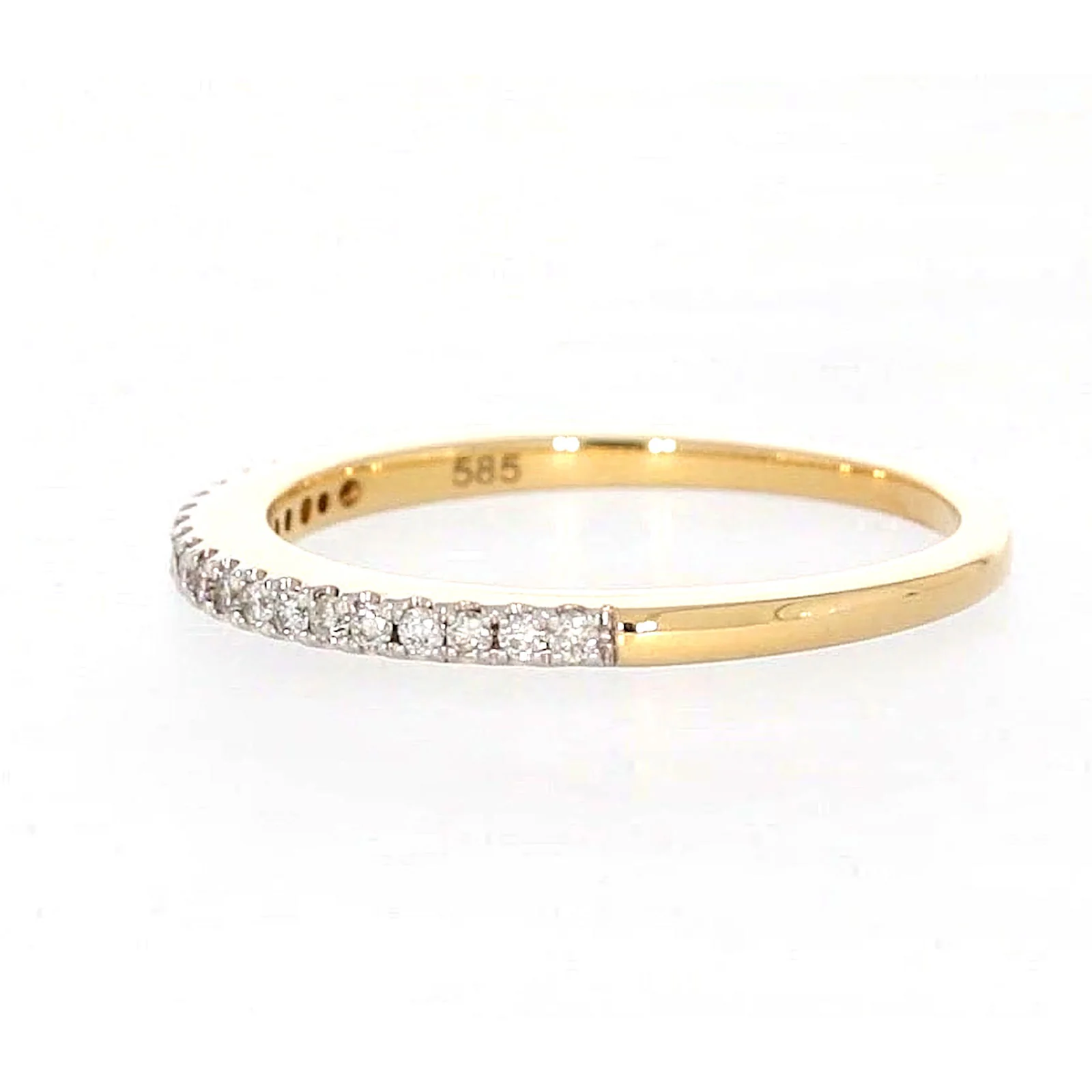 New York 14ct Yellow Gold Round Brilliant Cut 0.15 CARAT tw of Diamonds Ring - Image 16