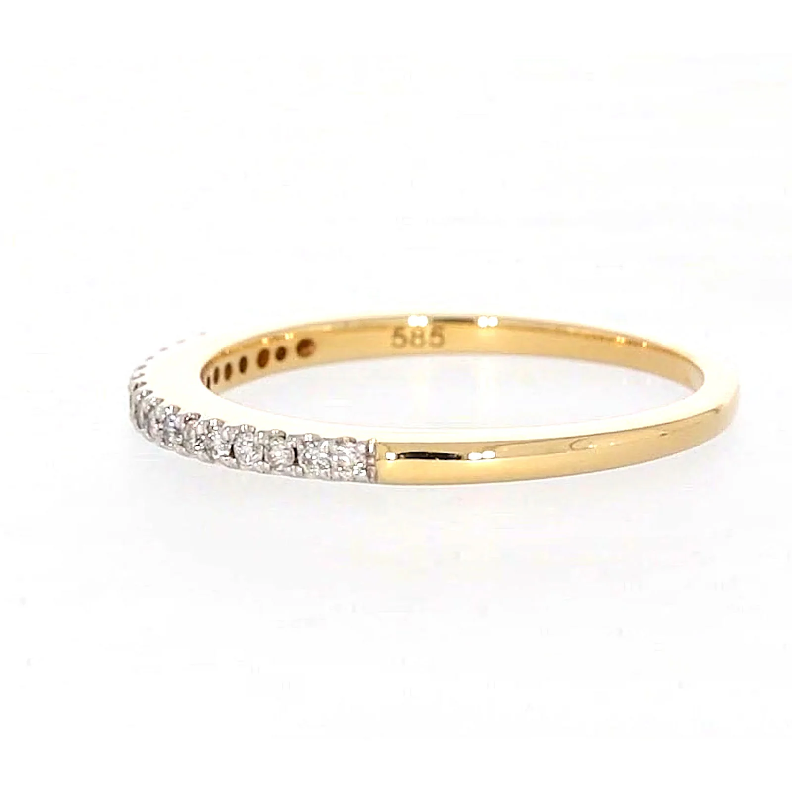New York 14ct Yellow Gold Round Brilliant Cut 0.15 CARAT tw of Diamonds Ring - Image 19