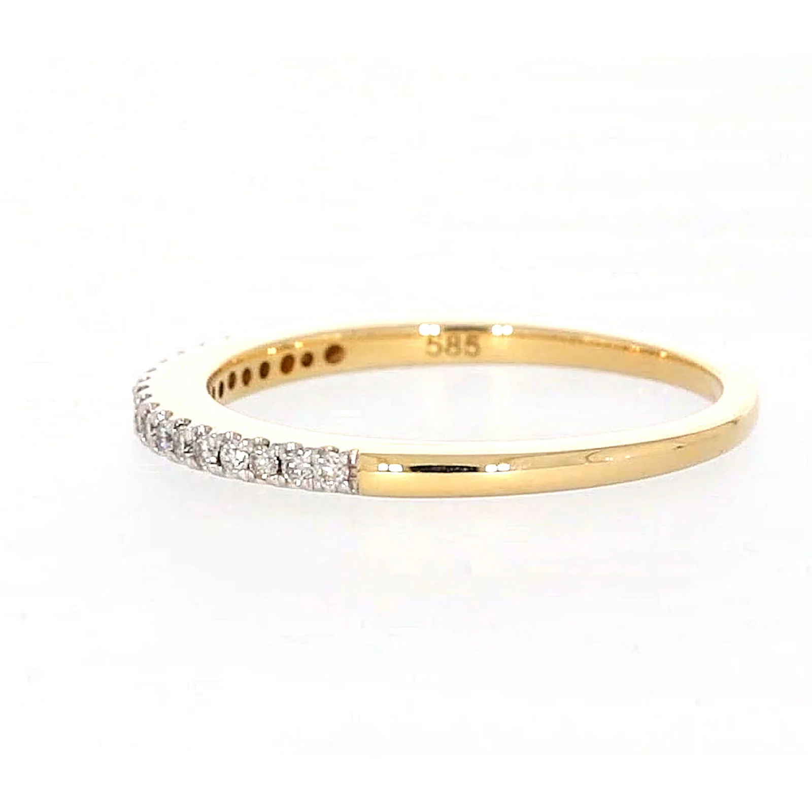 New York 14ct Yellow Gold Round Brilliant Cut 0.15 CARAT tw of Diamonds Ring - Image 20