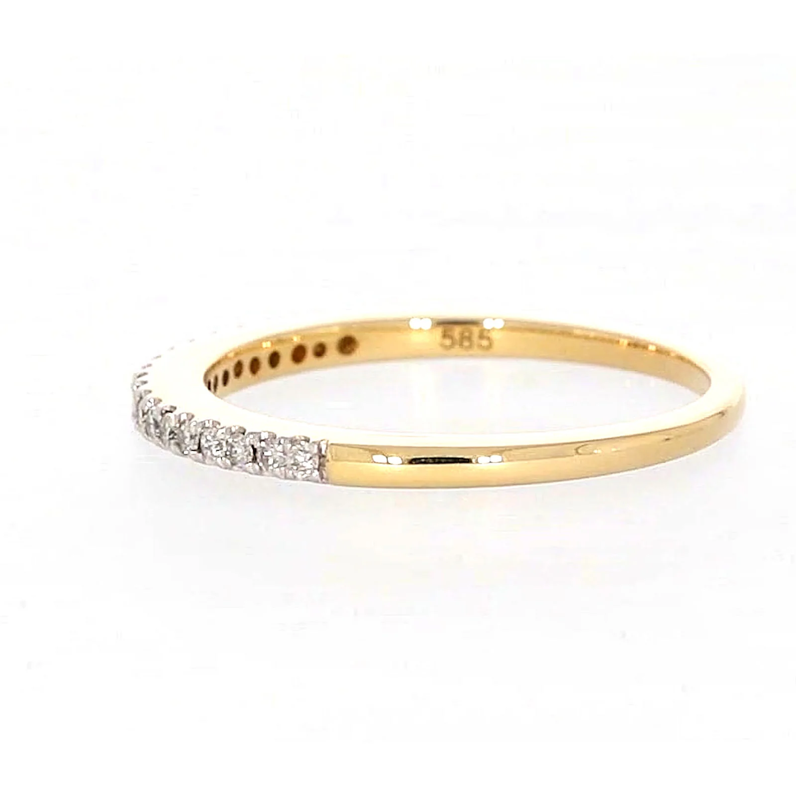 New York 14ct Yellow Gold Round Brilliant Cut 0.15 CARAT tw of Diamonds Ring - Image 21