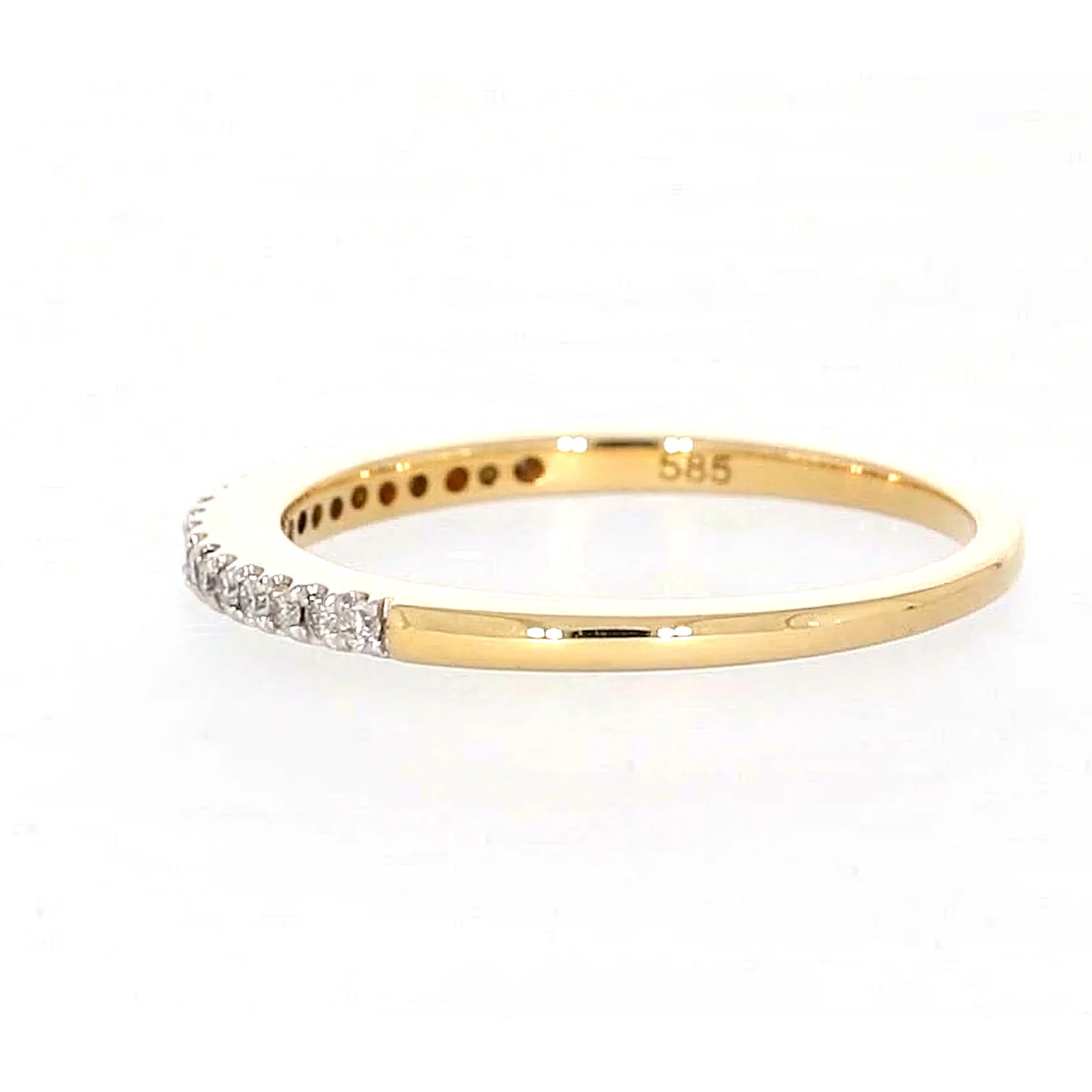 New York 14ct Yellow Gold Round Brilliant Cut 0.15 CARAT tw of Diamonds Ring - Image 23