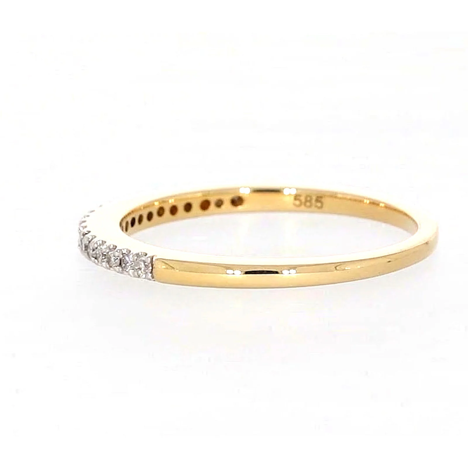 New York 14ct Yellow Gold Round Brilliant Cut 0.15 CARAT tw of Diamonds Ring - Image 24