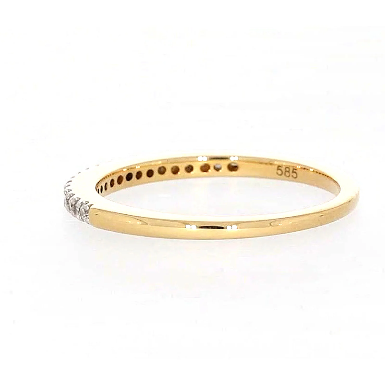 New York 14ct Yellow Gold Round Brilliant Cut 0.15 CARAT tw of Diamonds Ring - Image 28