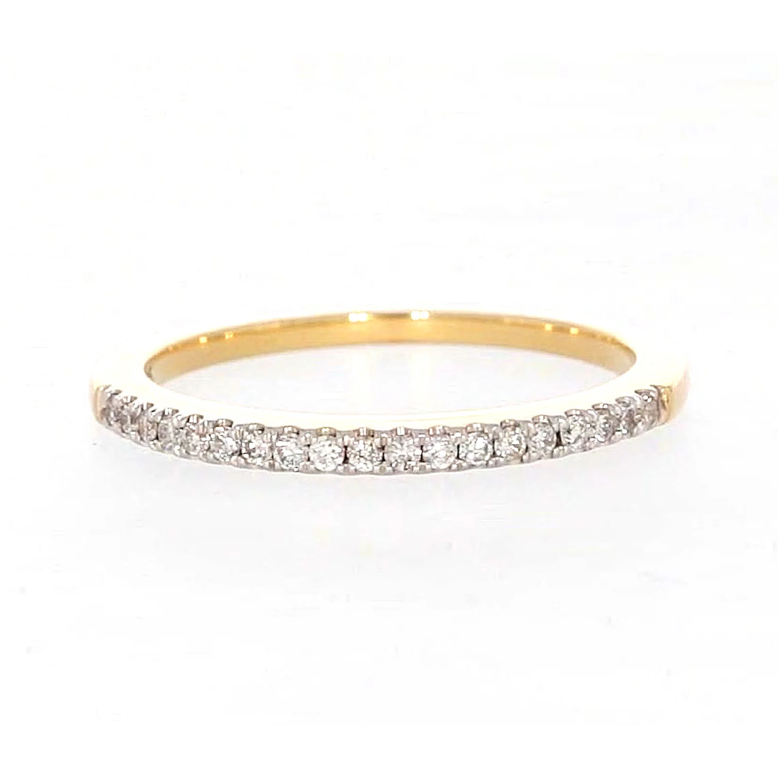 New York 14ct Yellow Gold Round Brilliant Cut 0.15 CARAT tw of Diamonds Ring - Image 3
