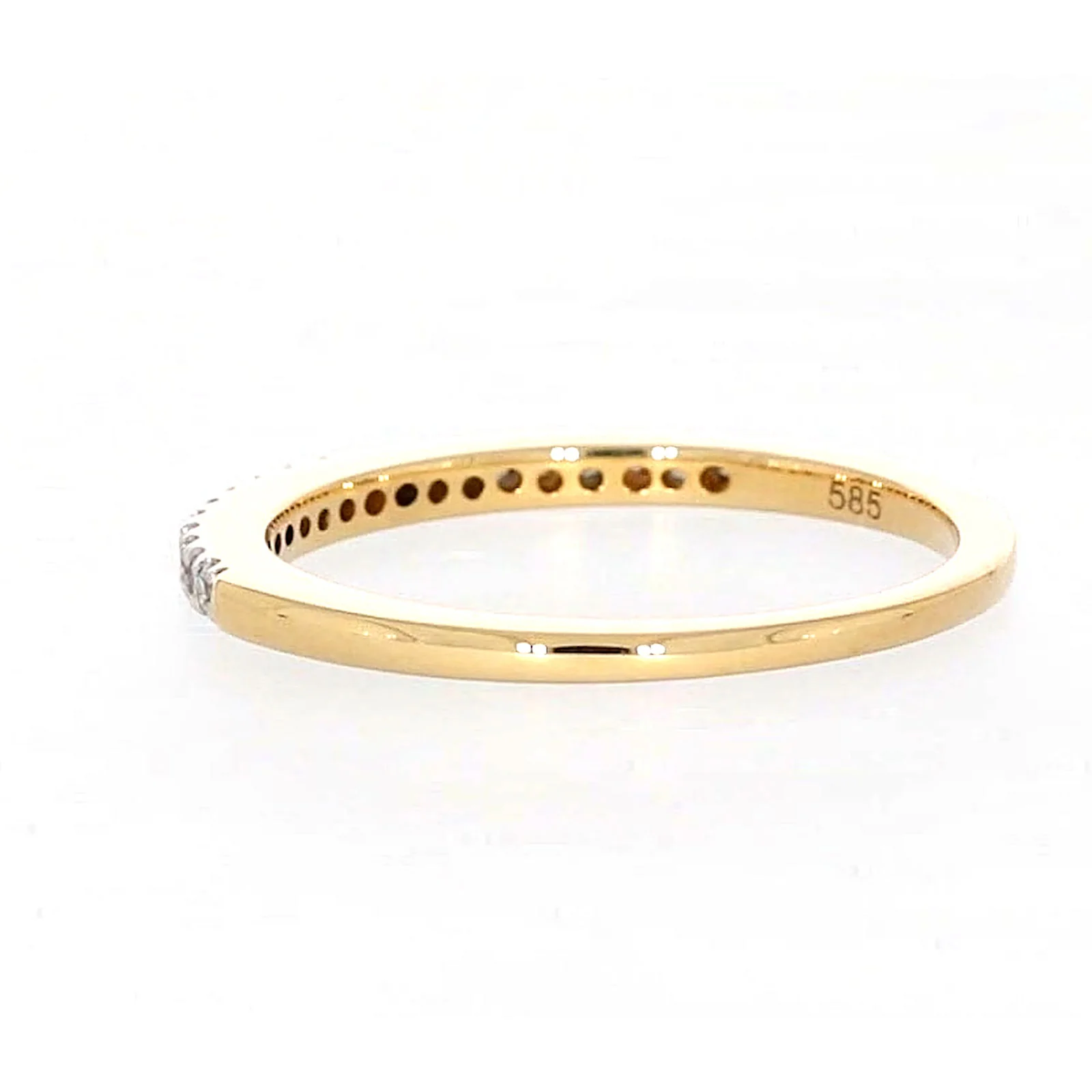 New York 14ct Yellow Gold Round Brilliant Cut 0.15 CARAT tw of Diamonds Ring - Image 30