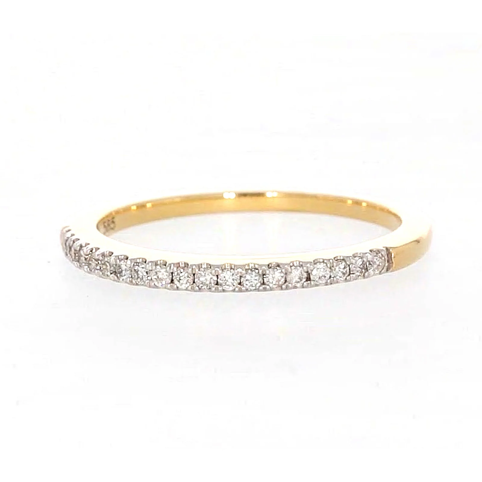 New York 14ct Yellow Gold Round Brilliant Cut 0.15 CARAT tw of Diamonds Ring - Image 6