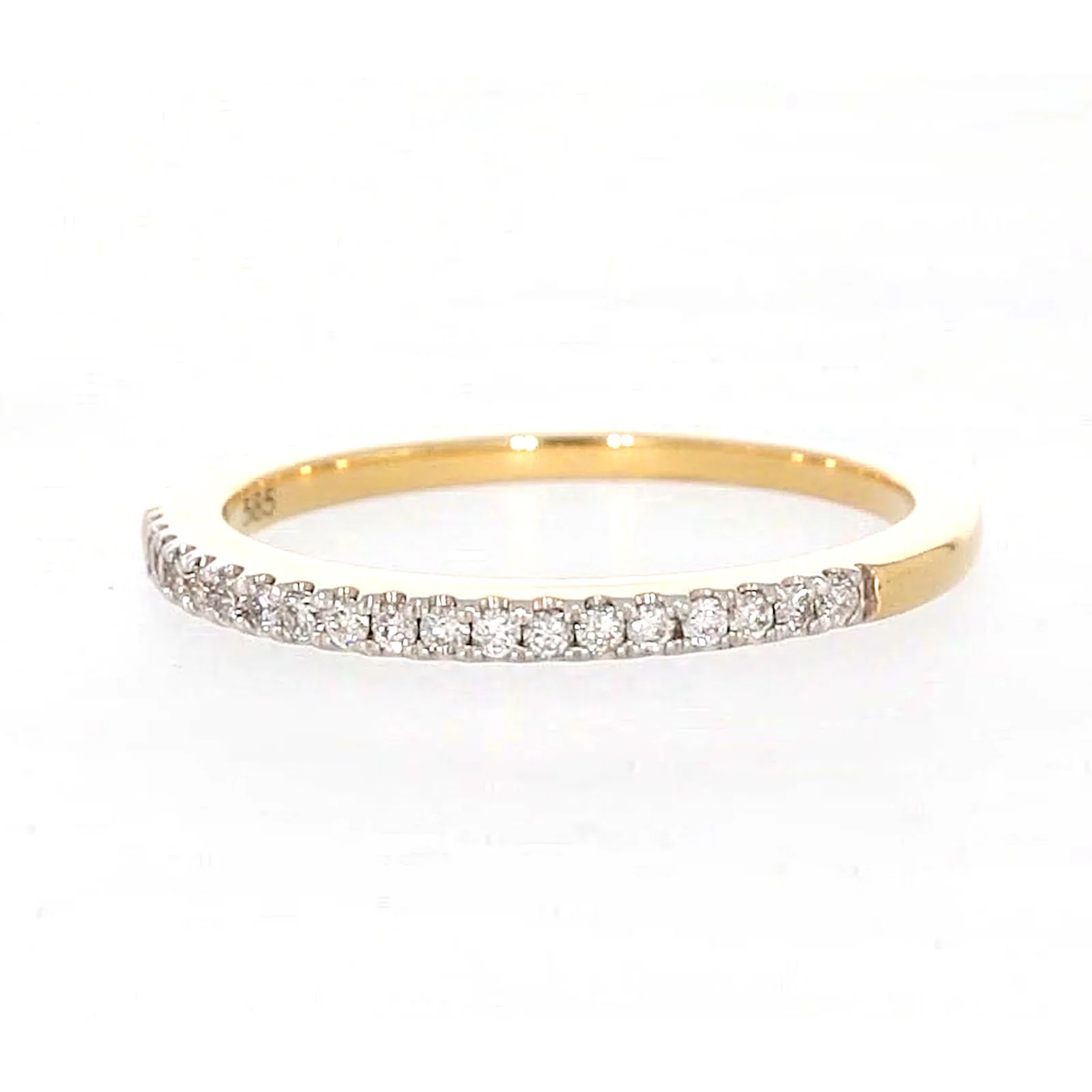 New York 14ct Yellow Gold Round Brilliant Cut 0.15 CARAT tw of Diamonds Ring - Image 7