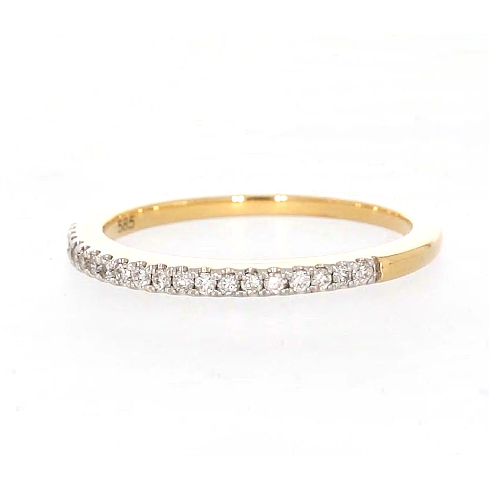 New York 14ct Yellow Gold Round Brilliant Cut 0.15 CARAT tw of Diamonds Ring - Image 8