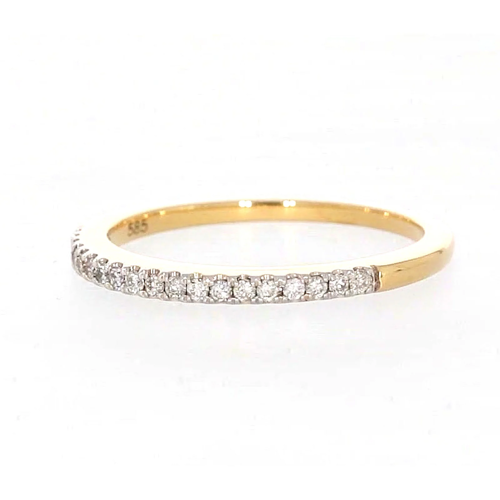New York 14ct Yellow Gold Round Brilliant Cut 0.15 CARAT tw of Diamonds Ring - Image 9