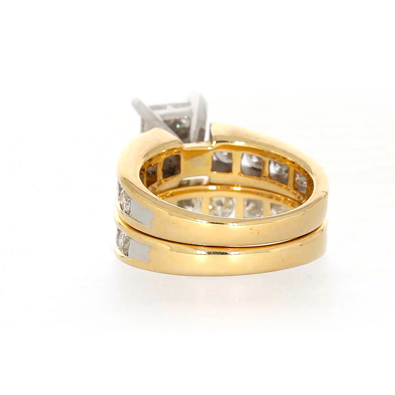 New York 14ct Two Tone Gold Round Brilliant & Princess Cut 3 CARAT tw of Diamonds Ring - Image 34