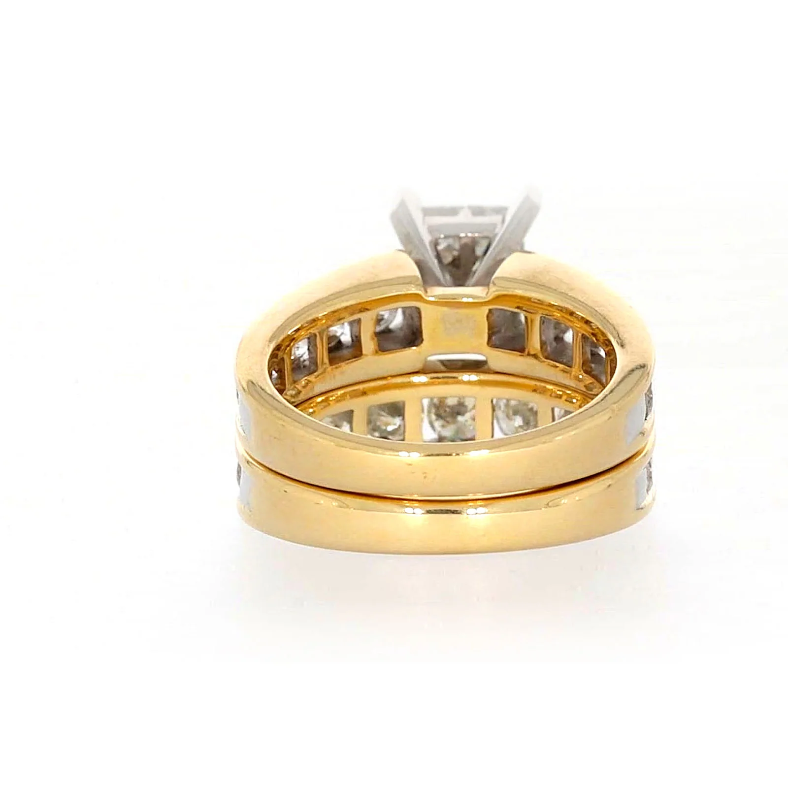 New York 14ct Two Tone Gold Round Brilliant & Princess Cut 3 CARAT tw of Diamonds Ring - Image 39