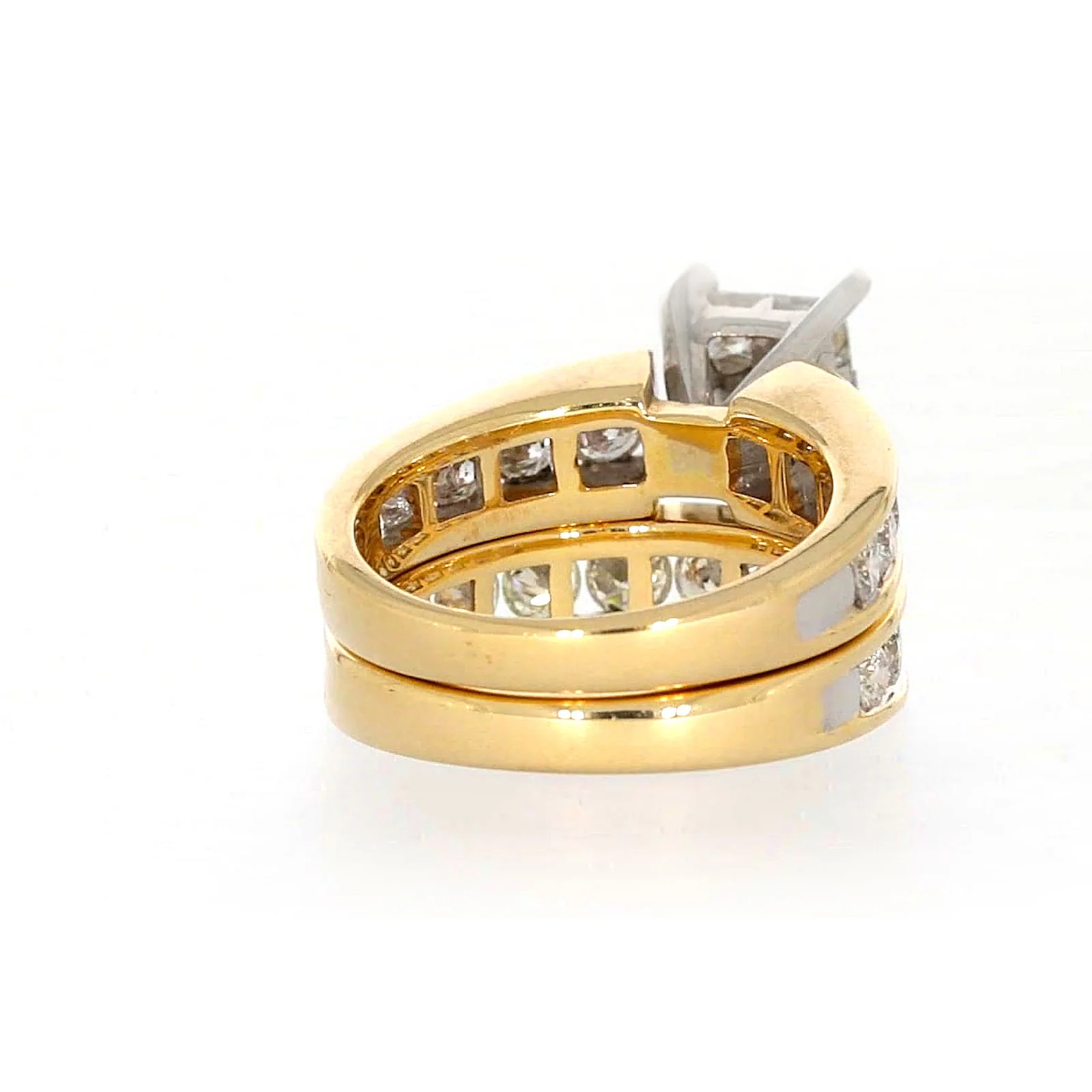 New York 14ct Two Tone Gold Round Brilliant & Princess Cut 3 CARAT tw of Diamonds Ring - Image 43