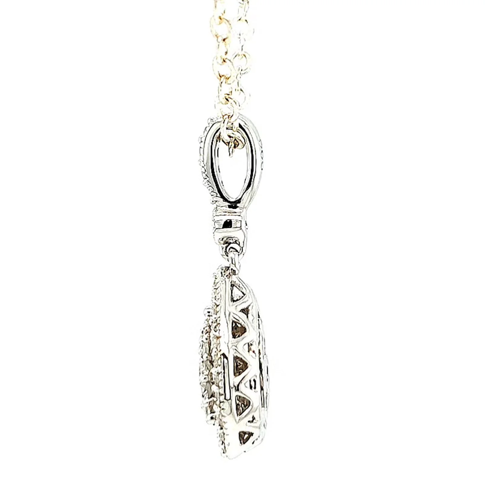Paris 14ct White Gold Round Brilliant Cut 1/4 CARAT tw of Diamonds Pendant - Image 22