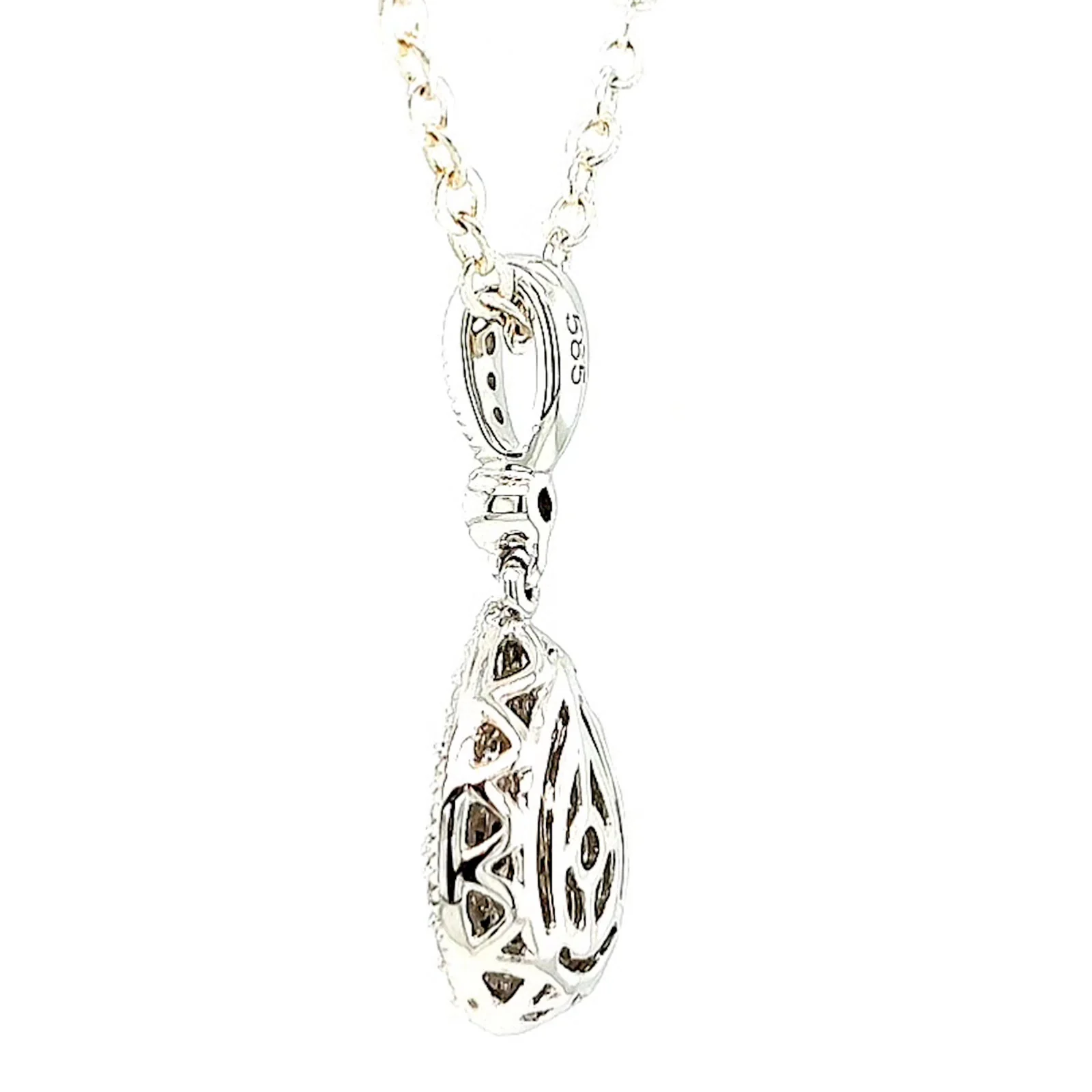 Paris 14ct White Gold Round Brilliant Cut 1/4 CARAT tw of Diamonds Pendant - Image 26