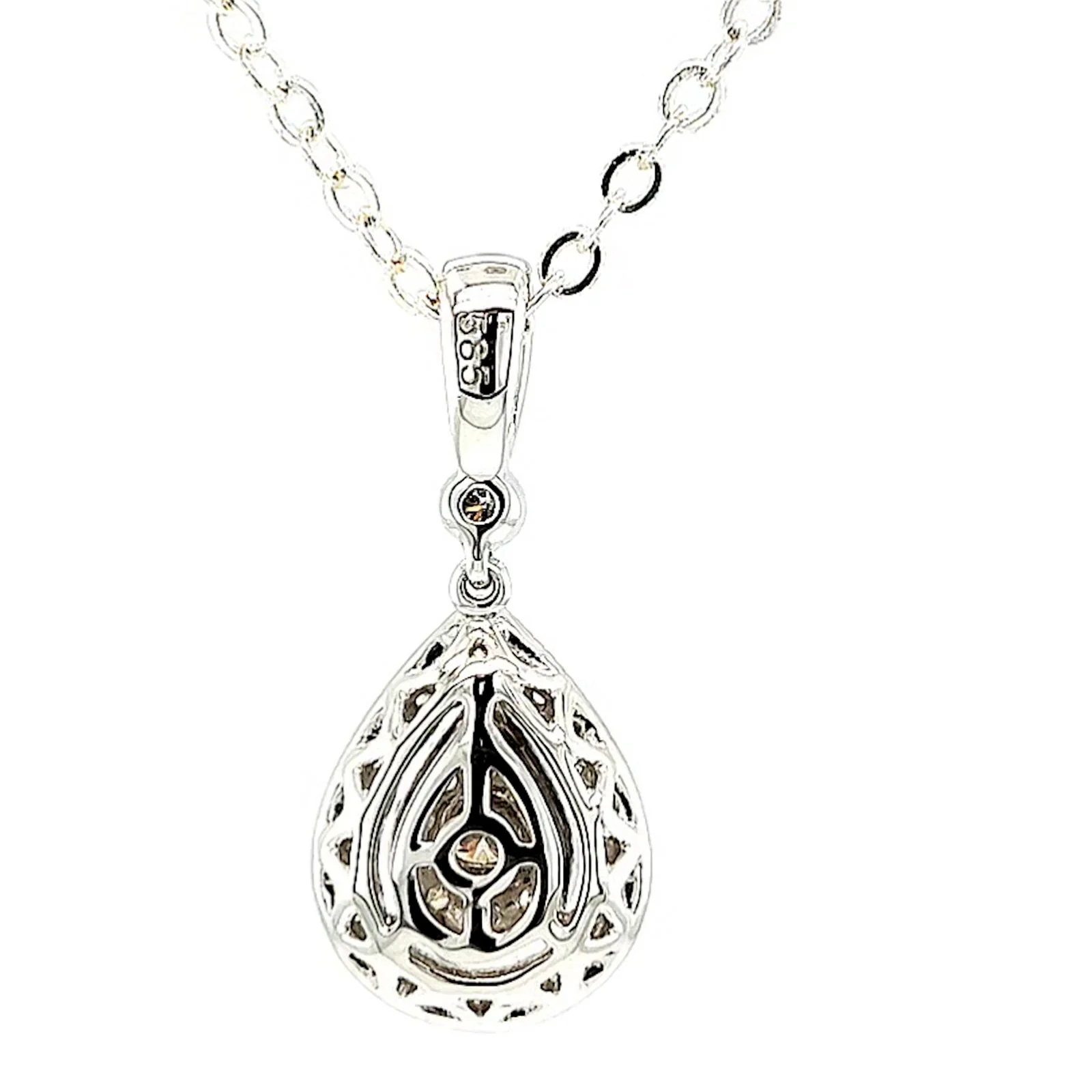 Paris 14ct White Gold Round Brilliant Cut 1/4 CARAT tw of Diamonds Pendant - Image 40