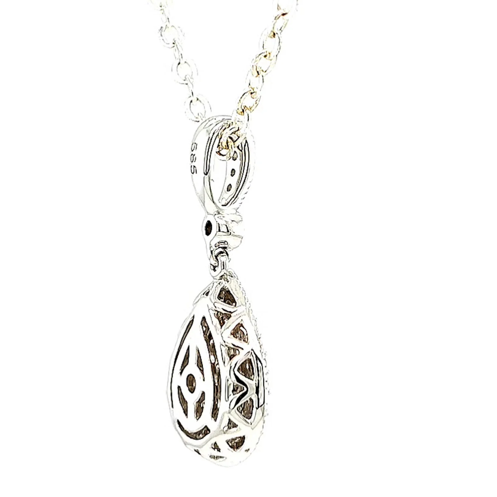Paris 14ct White Gold Round Brilliant Cut 1/4 CARAT tw of Diamonds Pendant - Image 51
