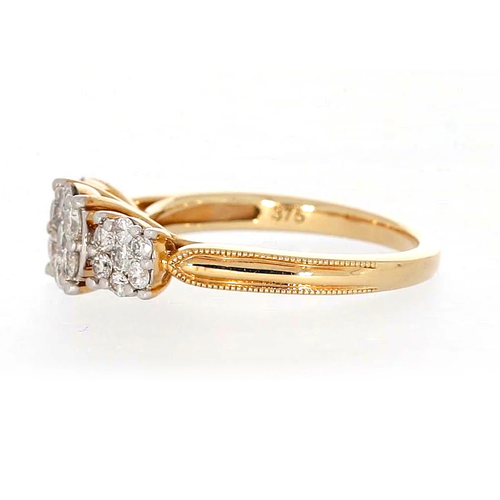 London 9ct Yellow Gold Round Brilliant Cut 3/4 CARAT tw of Diamonds Ring - Image 18