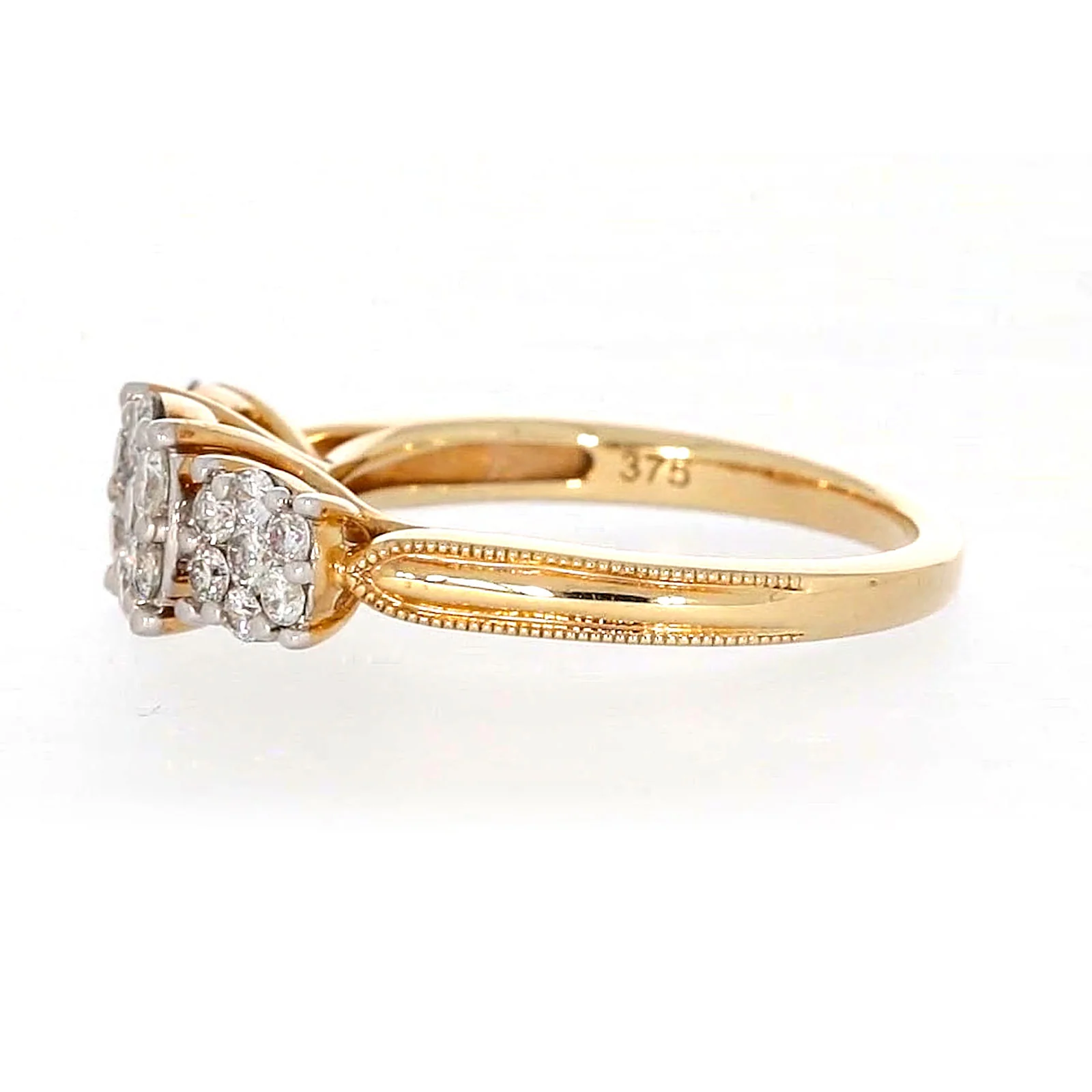 London 9ct Yellow Gold Round Brilliant Cut 3/4 CARAT tw of Diamonds Ring - Image 19