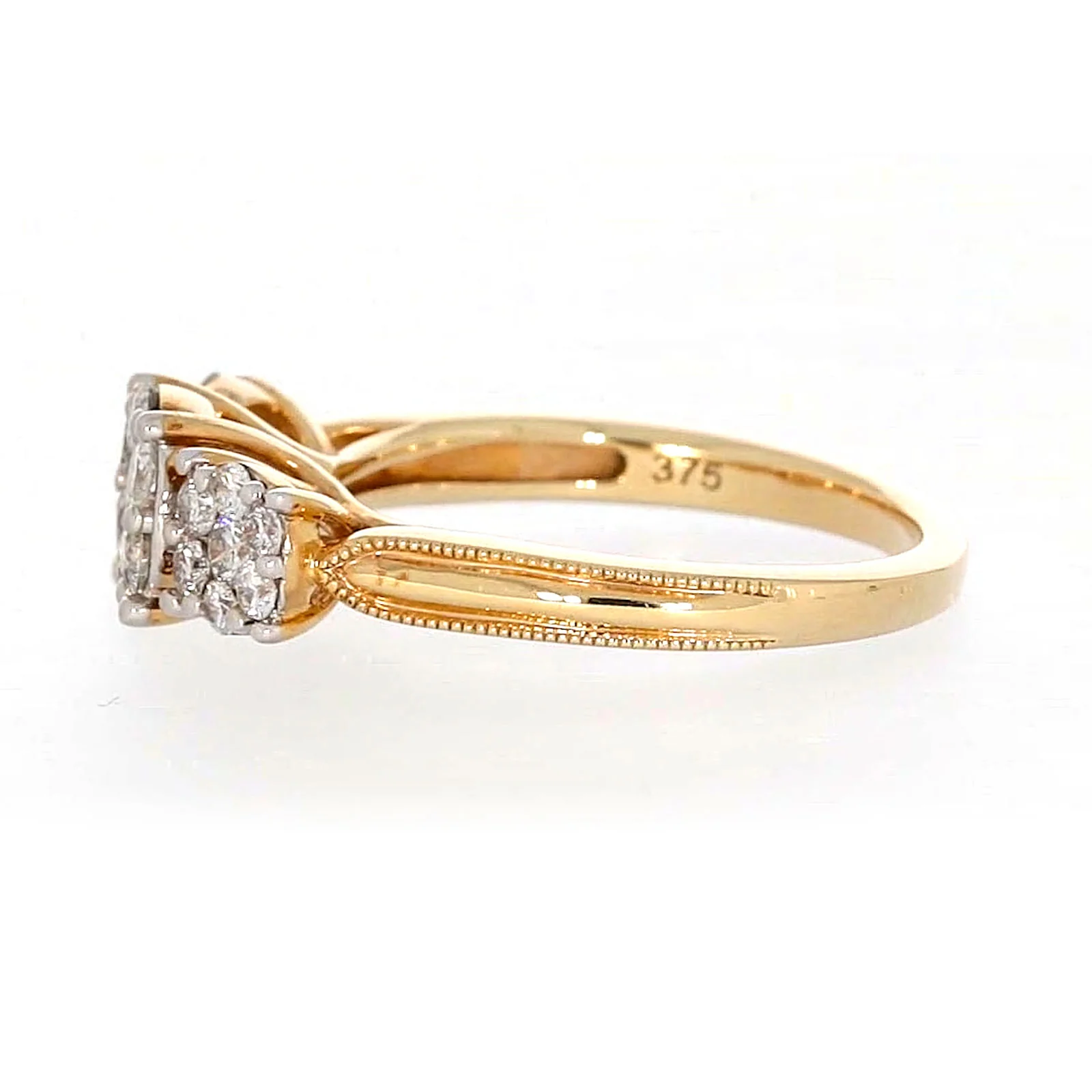 London 9ct Yellow Gold Round Brilliant Cut 3/4 CARAT tw of Diamonds Ring - Image 20