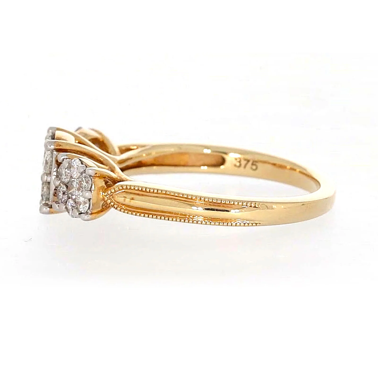 London 9ct Yellow Gold Round Brilliant Cut 3/4 CARAT tw of Diamonds Ring - Image 21