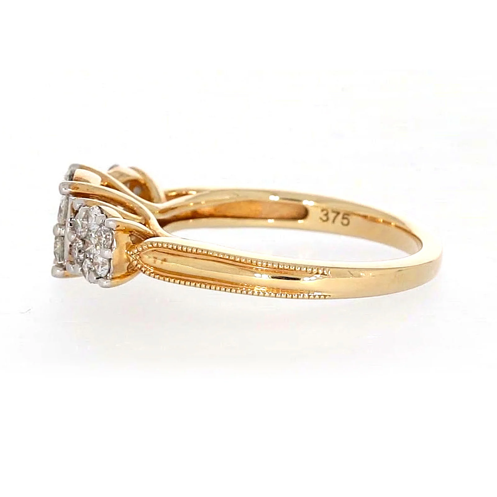 London 9ct Yellow Gold Round Brilliant Cut 3/4 CARAT tw of Diamonds Ring - Image 22