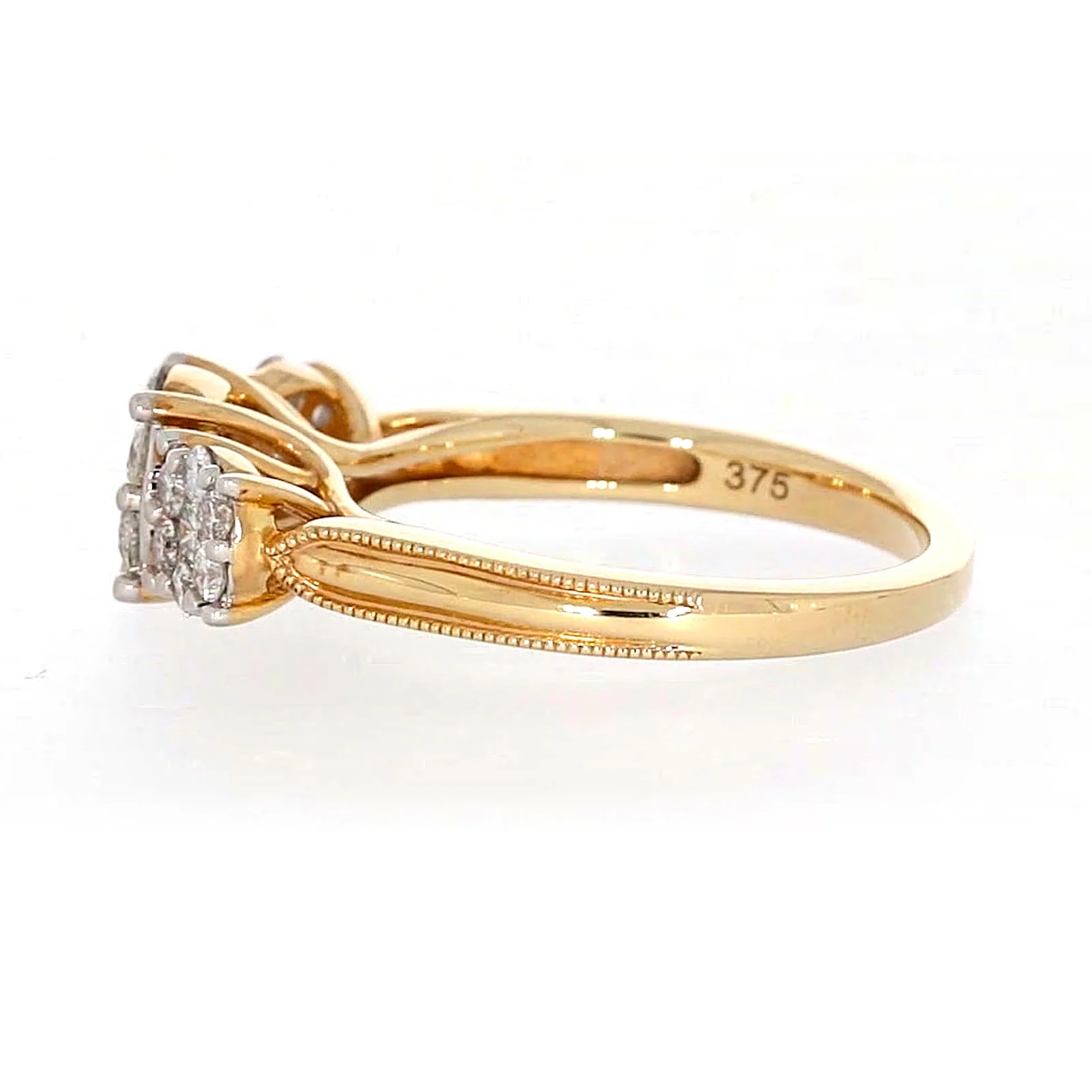 London 9ct Yellow Gold Round Brilliant Cut 3/4 CARAT tw of Diamonds Ring - Image 23