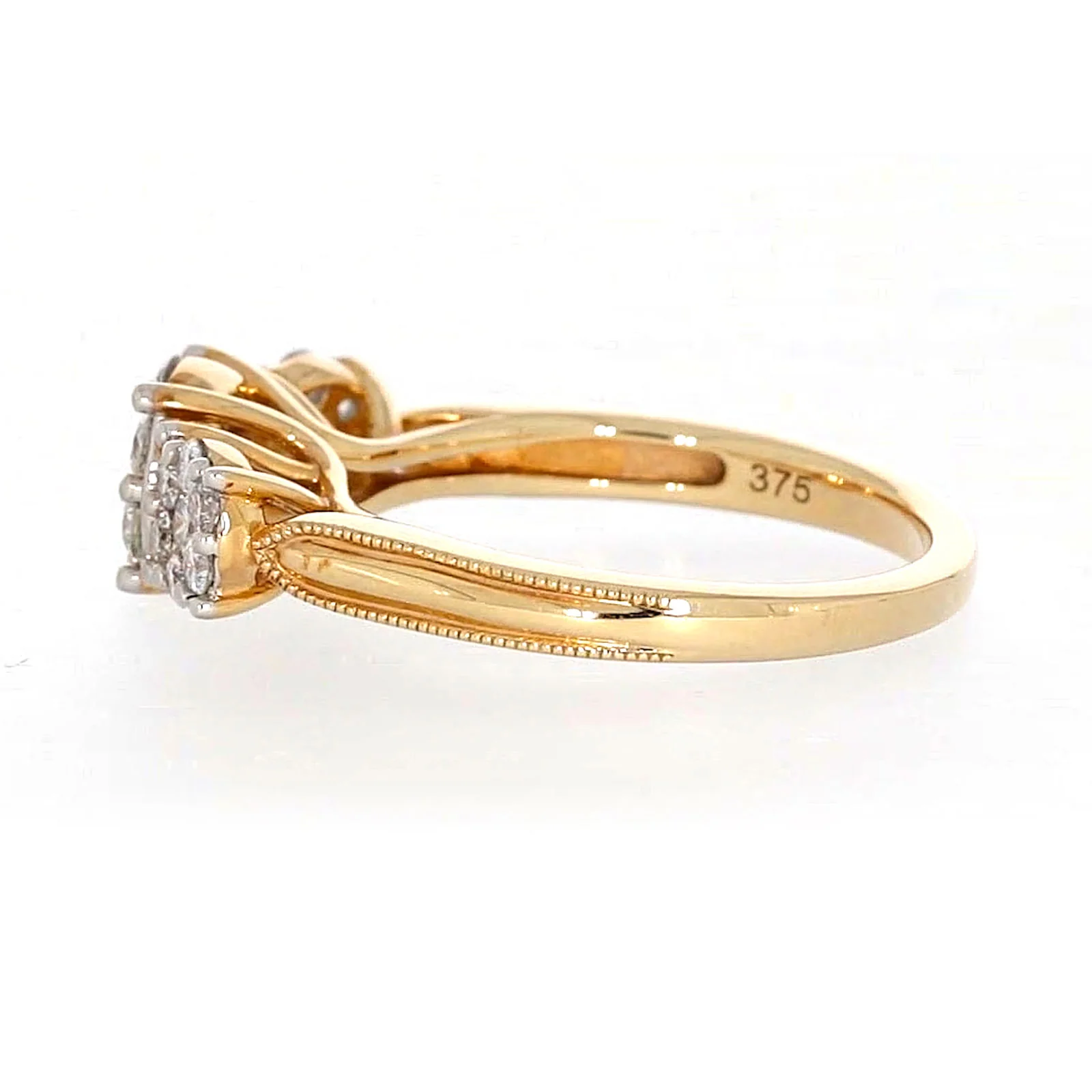 London 9ct Yellow Gold Round Brilliant Cut 3/4 CARAT tw of Diamonds Ring - Image 24