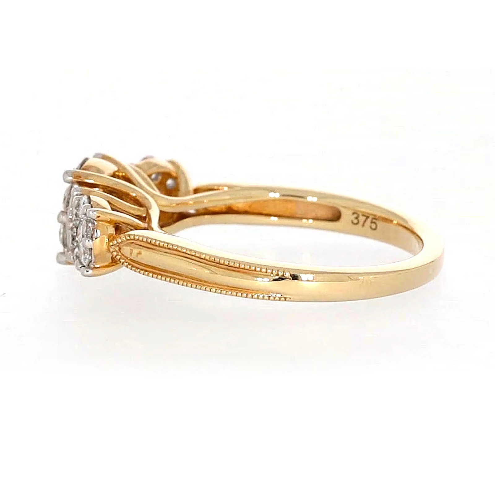 London 9ct Yellow Gold Round Brilliant Cut 3/4 CARAT tw of Diamonds Ring - Image 25