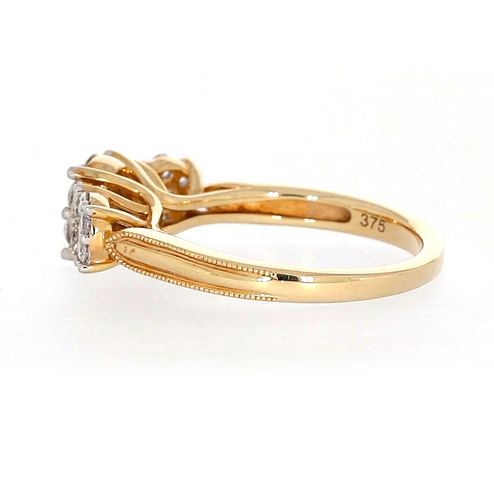London 9ct Yellow Gold Round Brilliant Cut 3/4 CARAT tw of Diamonds Ring - Image 26