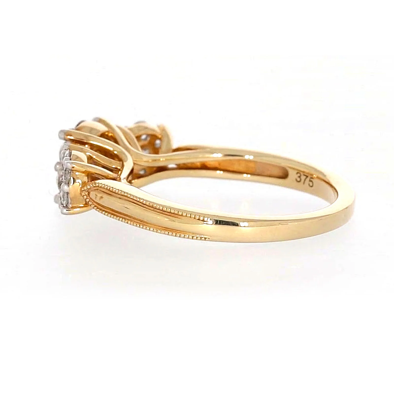 London 9ct Yellow Gold Round Brilliant Cut 3/4 CARAT tw of Diamonds Ring - Image 27