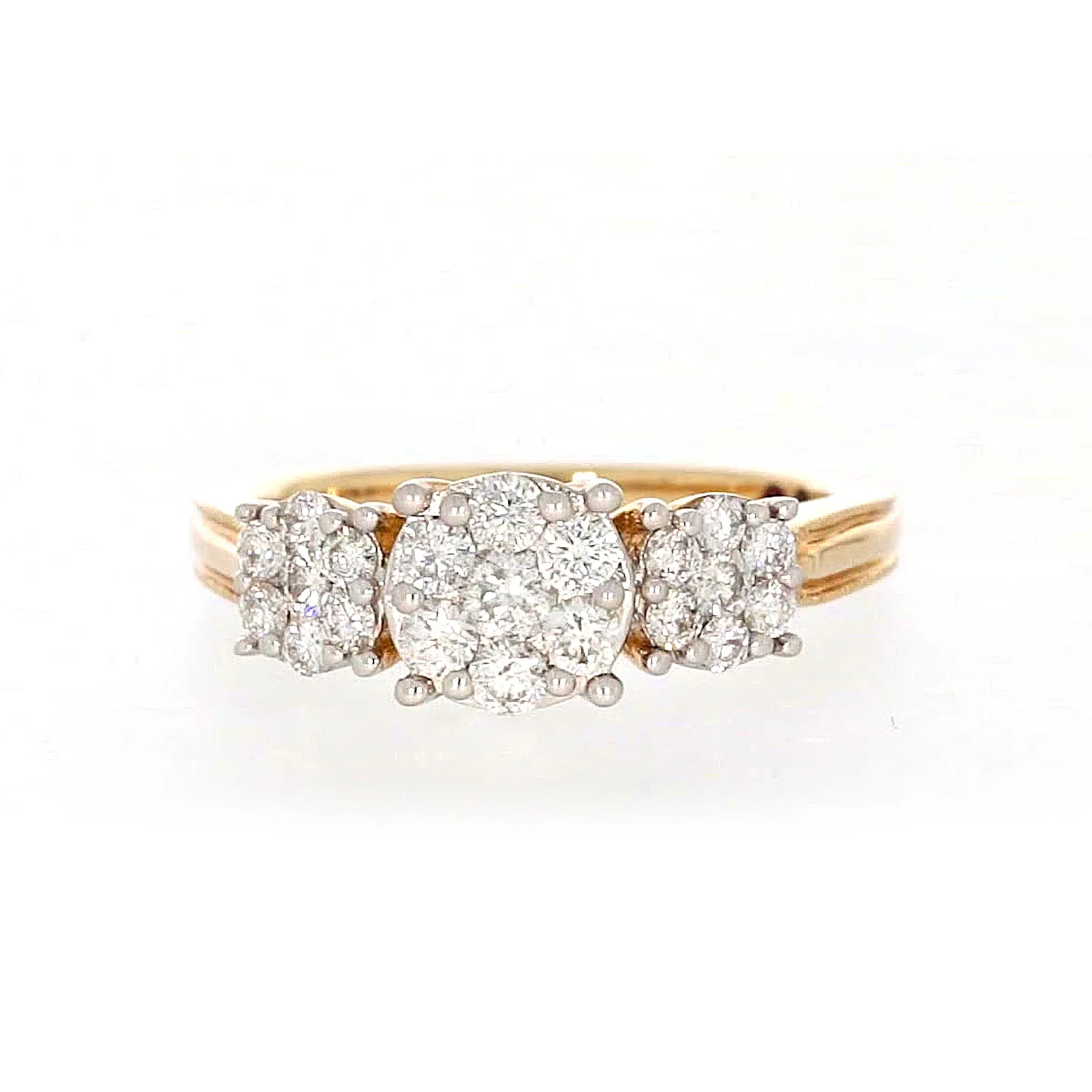London 9ct Yellow Gold Round Brilliant Cut 3/4 CARAT tw of Diamonds Ring - Image 3