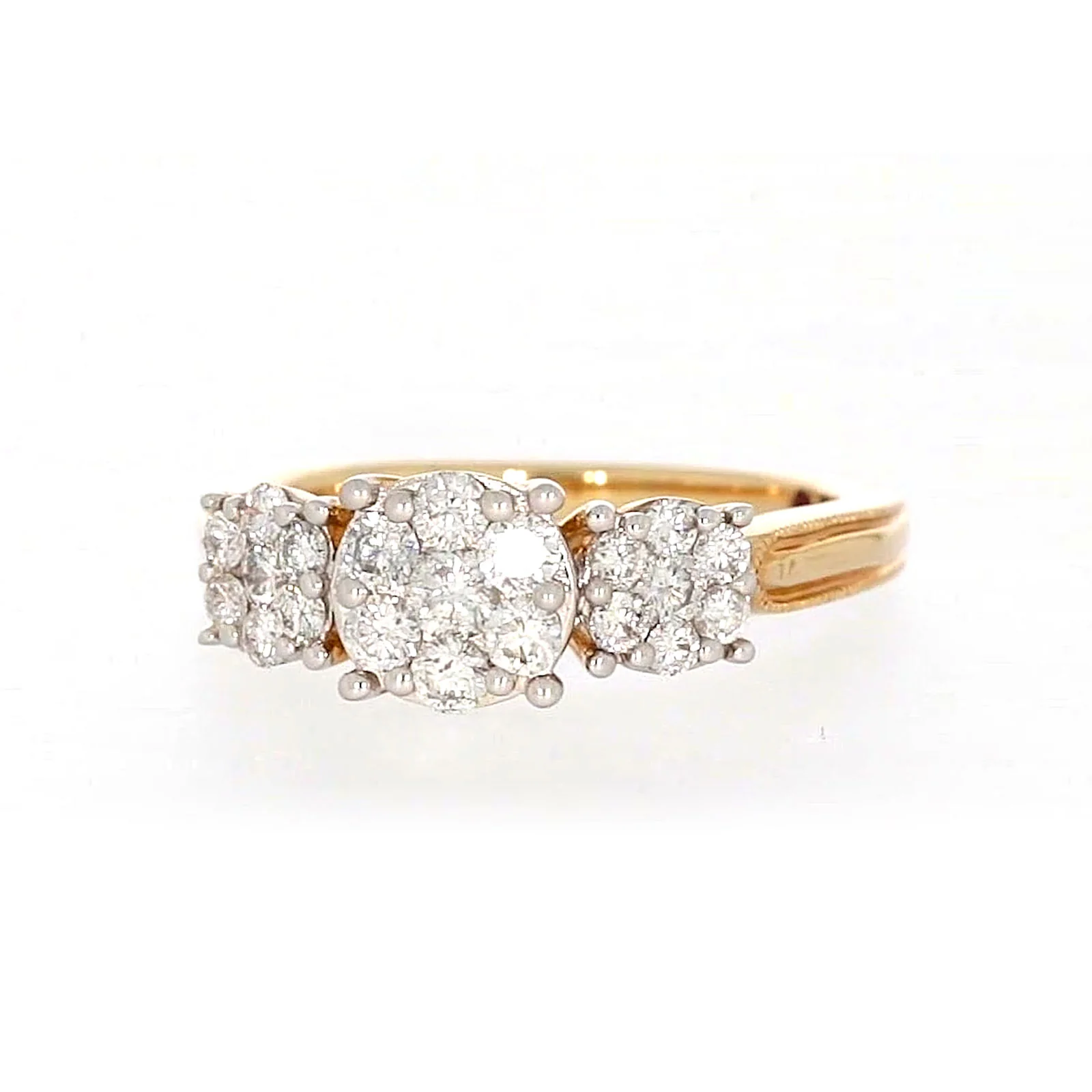 London 9ct Yellow Gold Round Brilliant Cut 3/4 CARAT tw of Diamonds Ring - Image 5