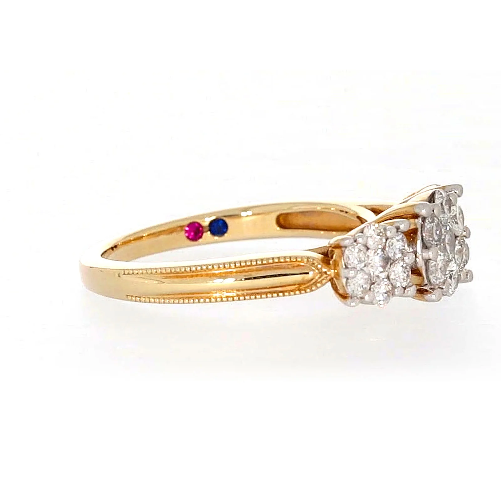 London 9ct Yellow Gold Round Brilliant Cut 3/4 CARAT tw of Diamonds Ring - Image 63