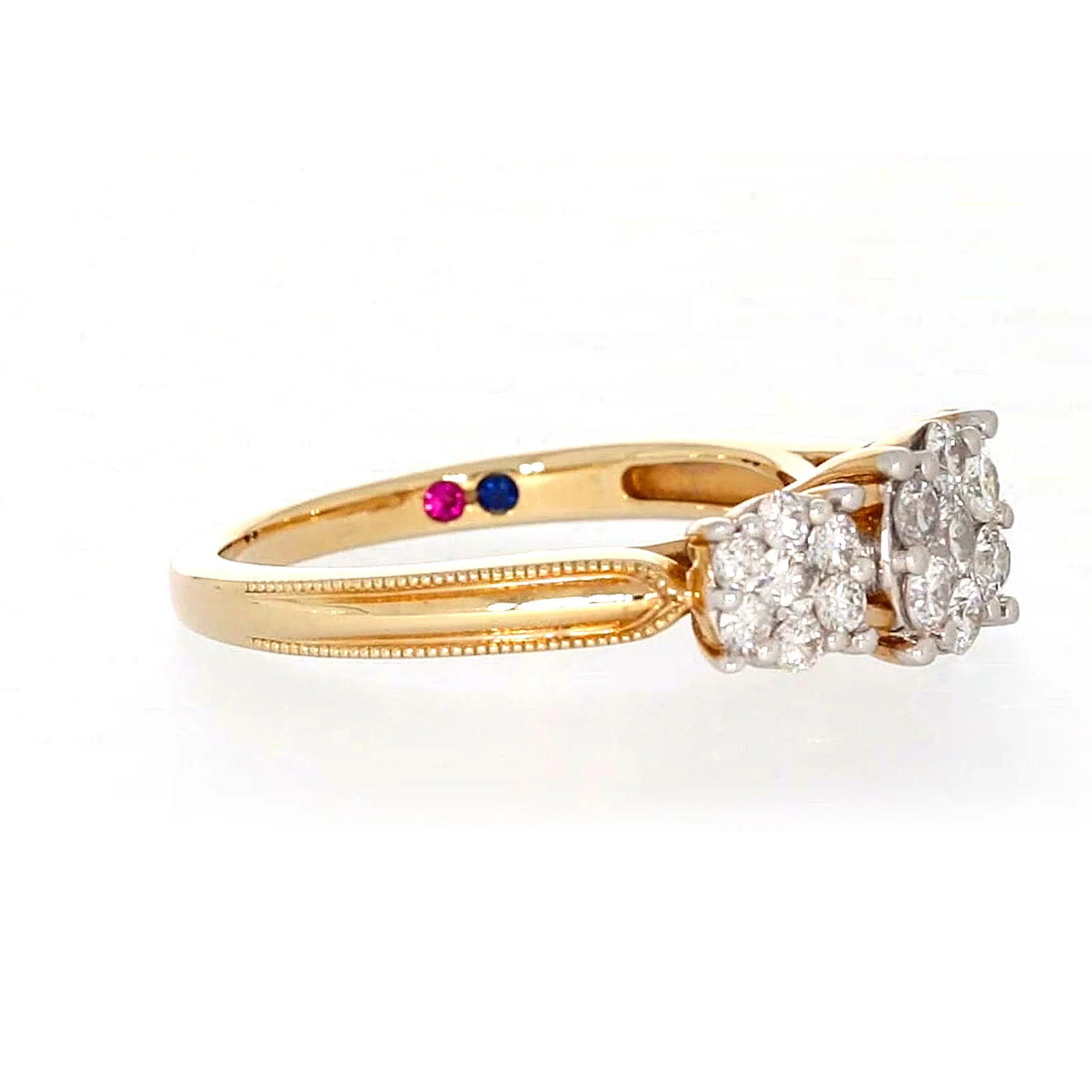London 9ct Yellow Gold Round Brilliant Cut 3/4 CARAT tw of Diamonds Ring - Image 64