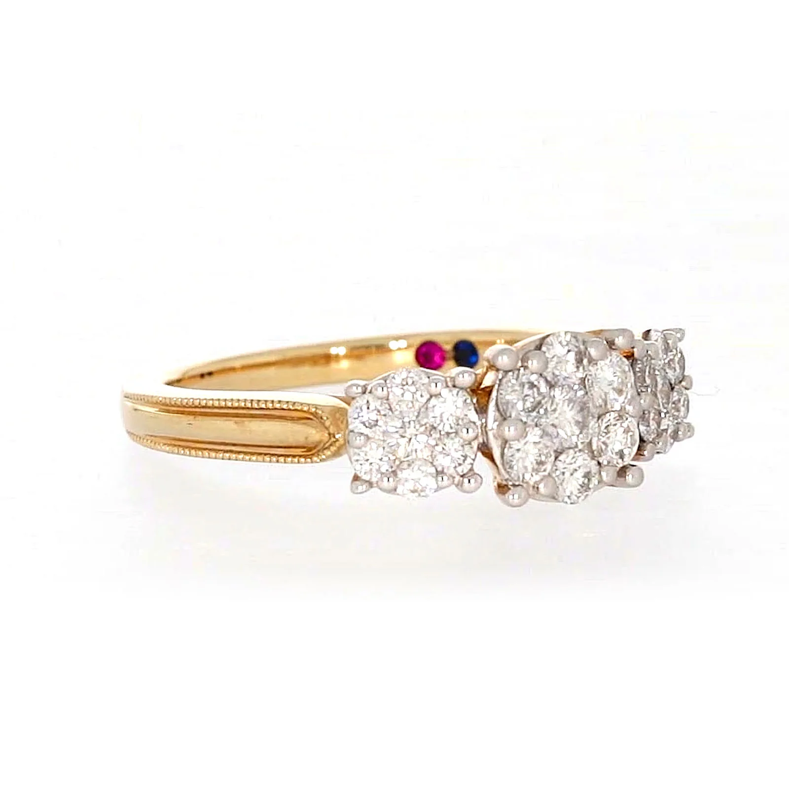 London 9ct Yellow Gold Round Brilliant Cut 3/4 CARAT tw of Diamonds Ring - Image 70