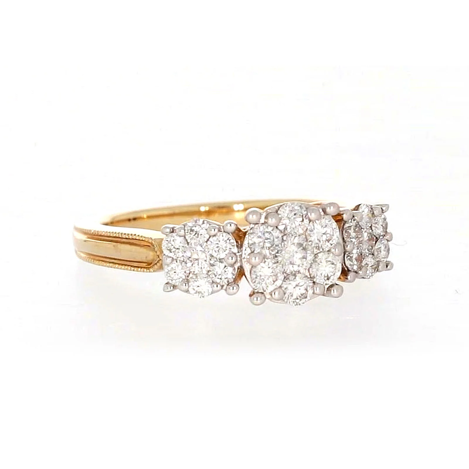London 9ct Yellow Gold Round Brilliant Cut 3/4 CARAT tw of Diamonds Ring - Image 73