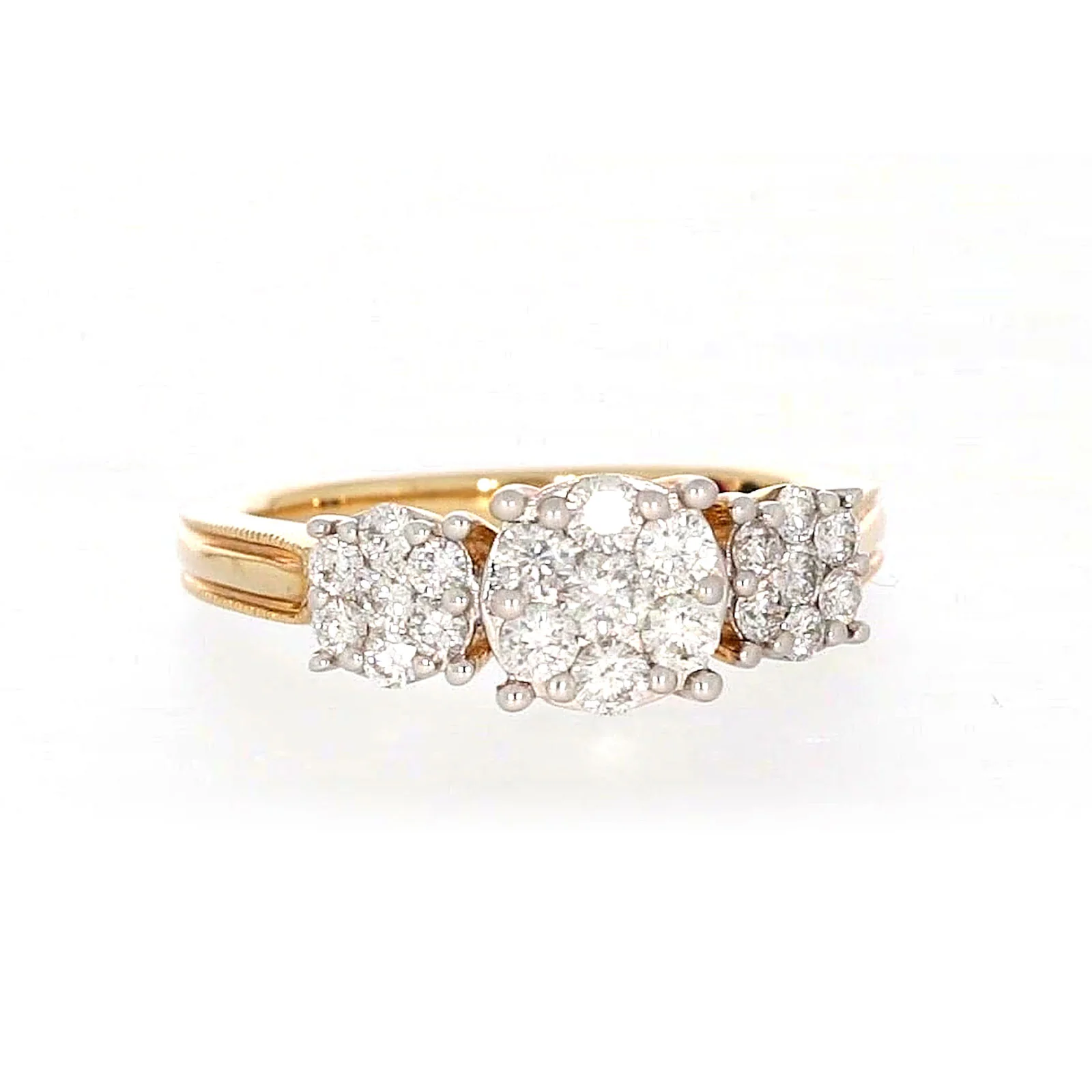 London 9ct Yellow Gold Round Brilliant Cut 3/4 CARAT tw of Diamonds Ring - Image 75