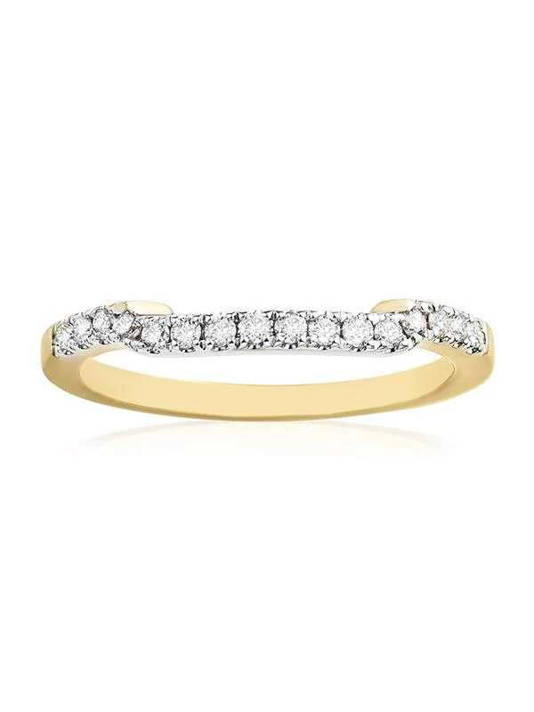 Paris 14ct Yellow Gold Round Brilliant Cut 0.20 CARAT tw of Diamonds Ring