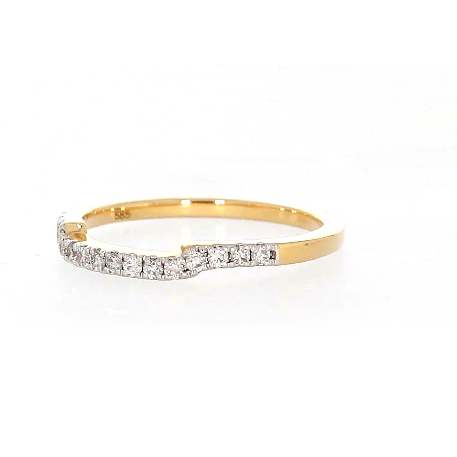 Paris 14ct Yellow Gold Round Brilliant Cut 0.20 CARAT tw of Diamonds Ring - Image 10
