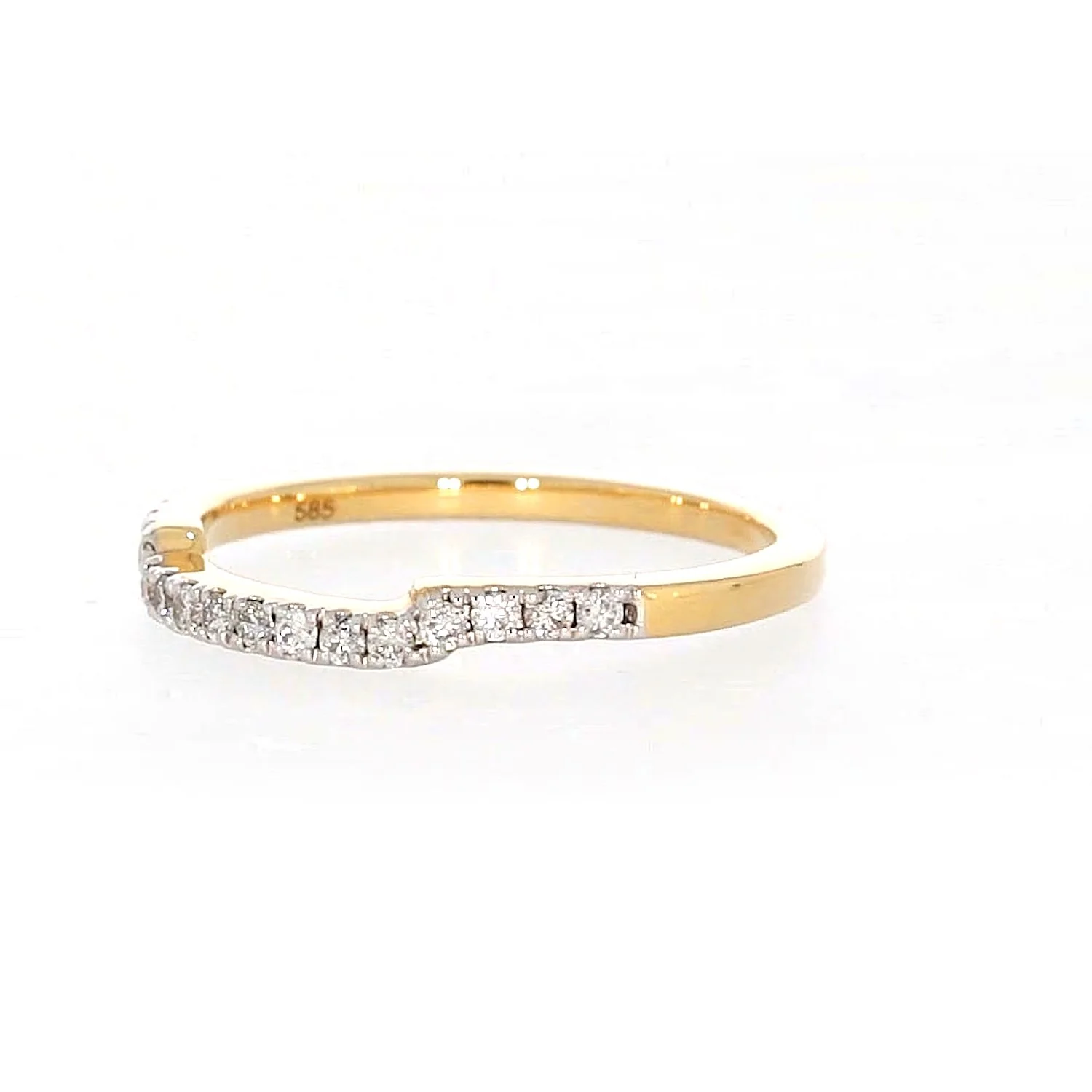 Paris 14ct Yellow Gold Round Brilliant Cut 0.20 CARAT tw of Diamonds Ring - Image 11