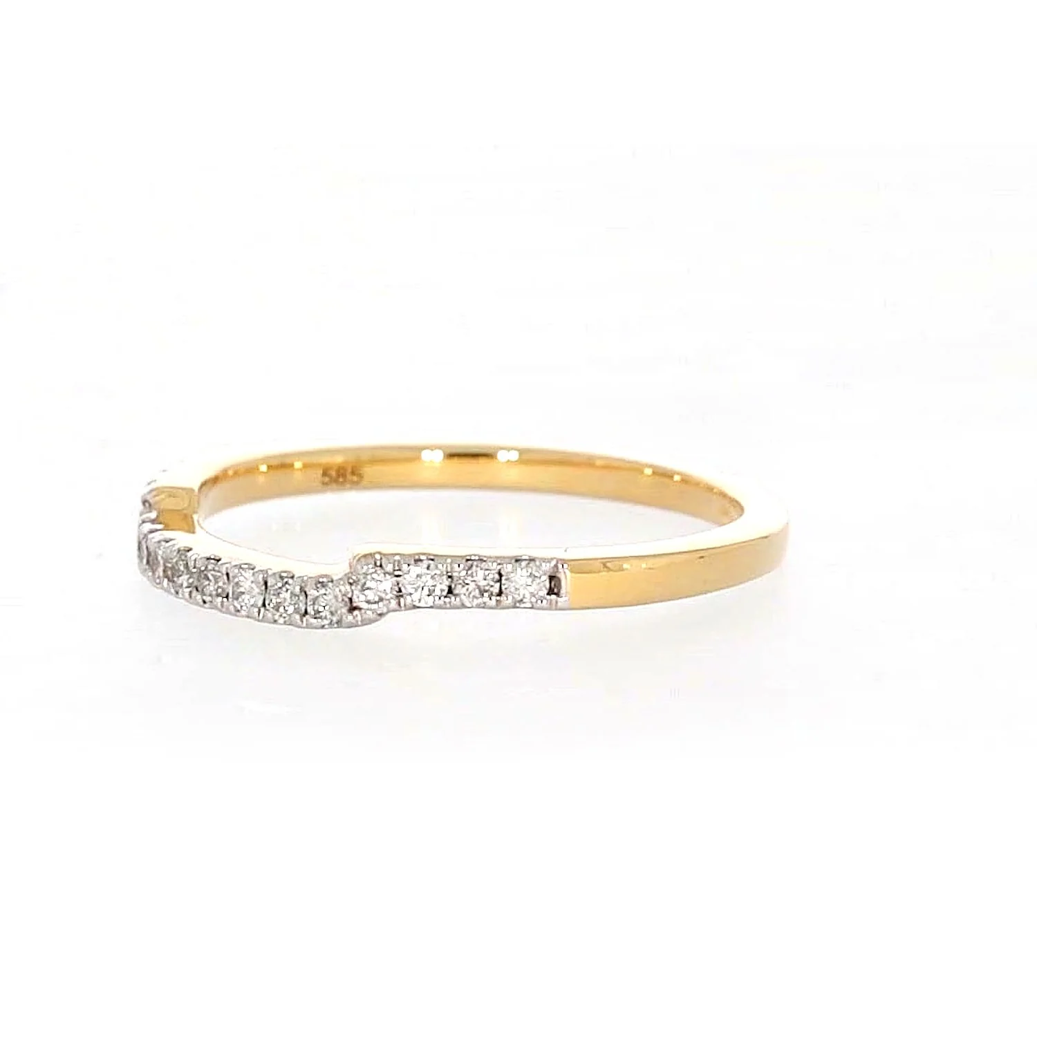 Paris 14ct Yellow Gold Round Brilliant Cut 0.20 CARAT tw of Diamonds Ring - Image 13