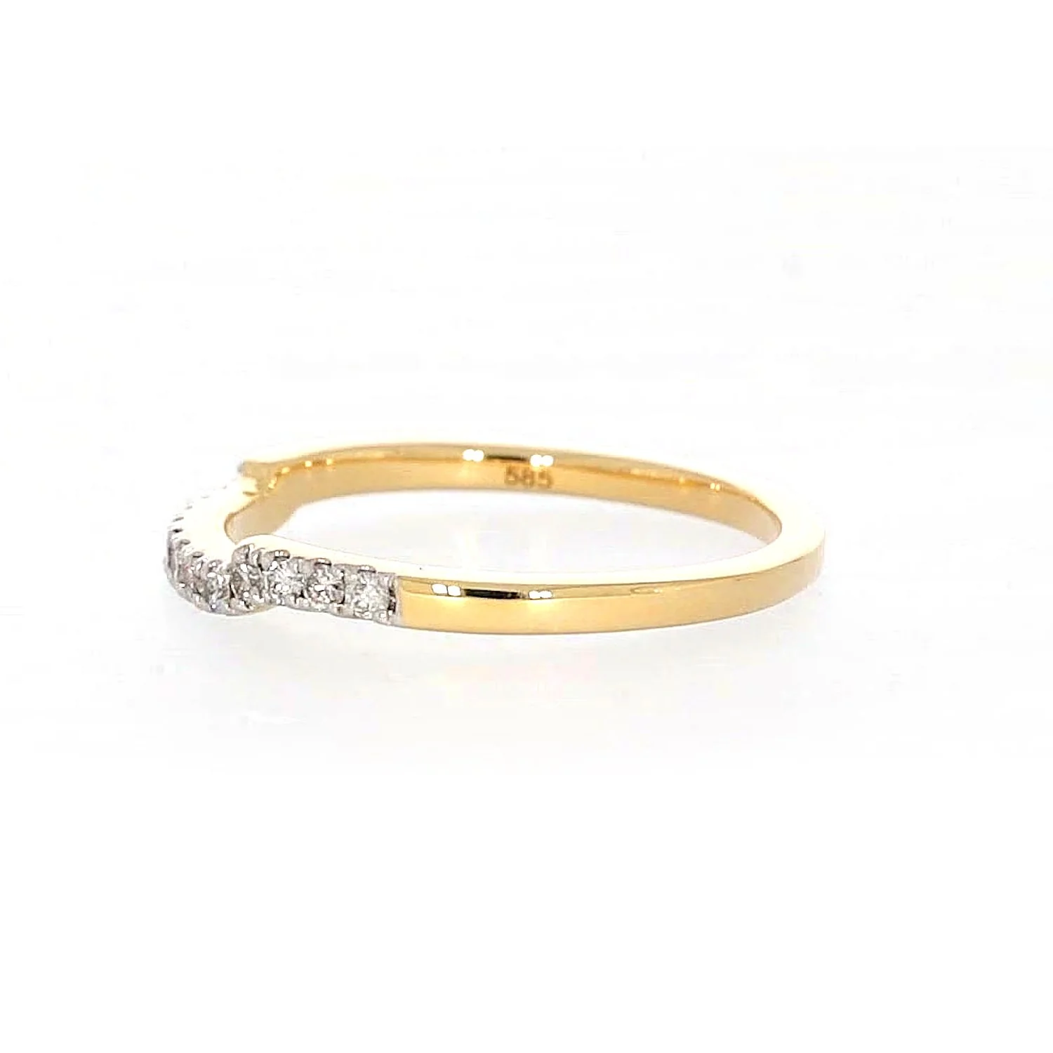 Paris 14ct Yellow Gold Round Brilliant Cut 0.20 CARAT tw of Diamonds Ring - Image 20