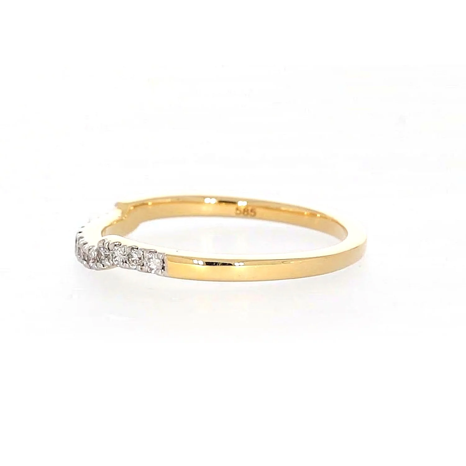 Paris 14ct Yellow Gold Round Brilliant Cut 0.20 CARAT tw of Diamonds Ring - Image 21