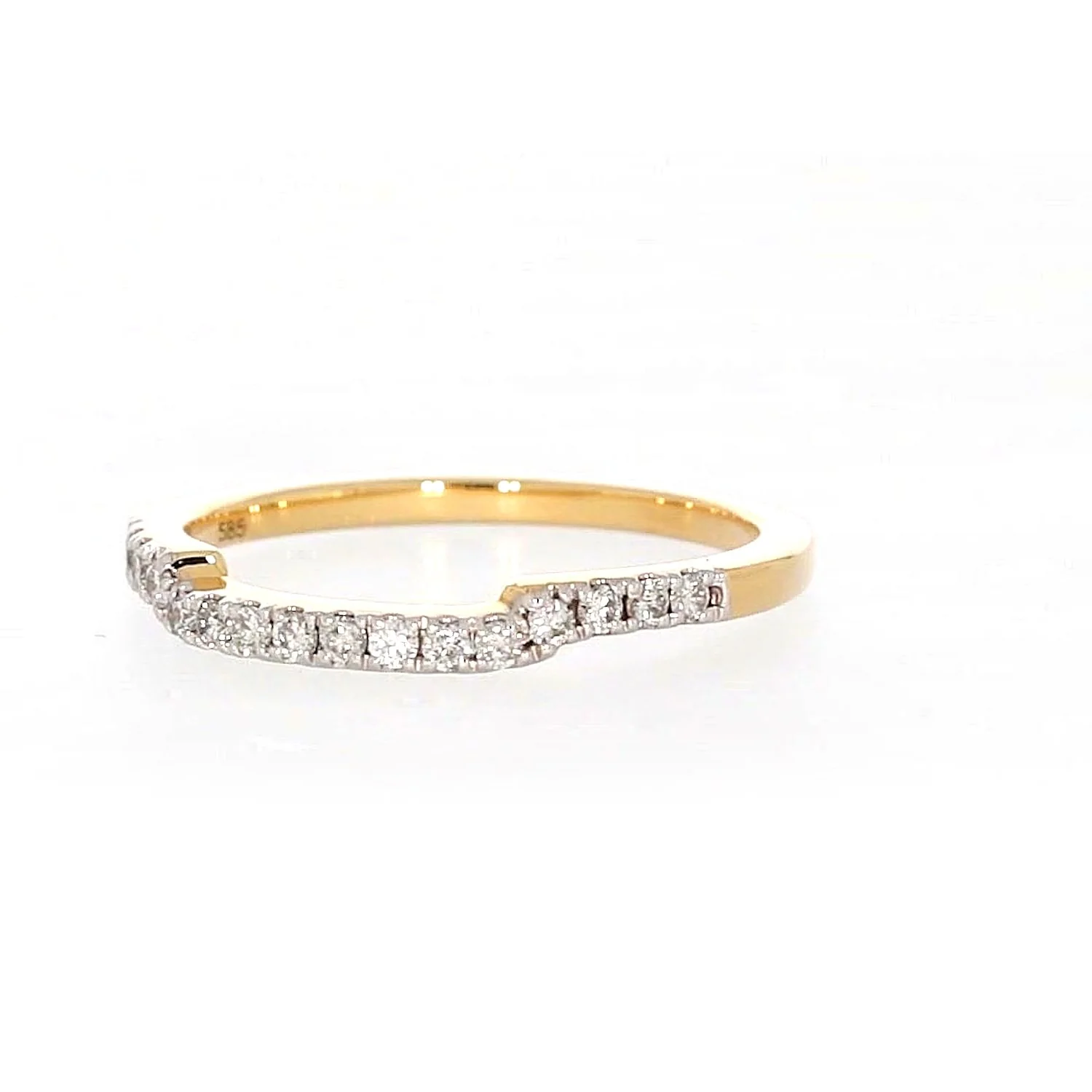 Paris 14ct Yellow Gold Round Brilliant Cut 0.20 CARAT tw of Diamonds Ring - Image 7