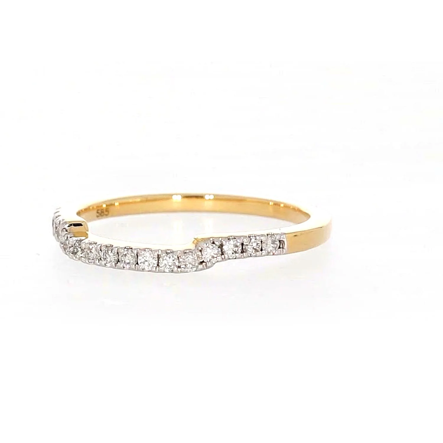 Paris 14ct Yellow Gold Round Brilliant Cut 0.20 CARAT tw of Diamonds Ring - Image 8