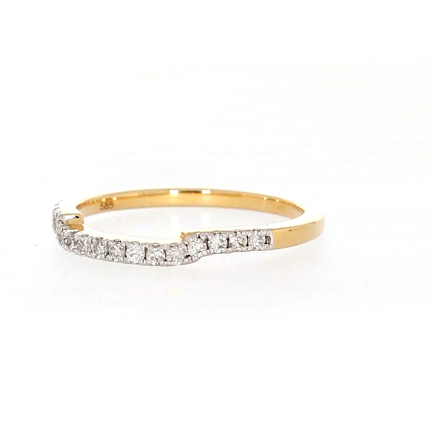 Paris 14ct Yellow Gold Round Brilliant Cut 0.20 CARAT tw of Diamonds Ring - Image 9