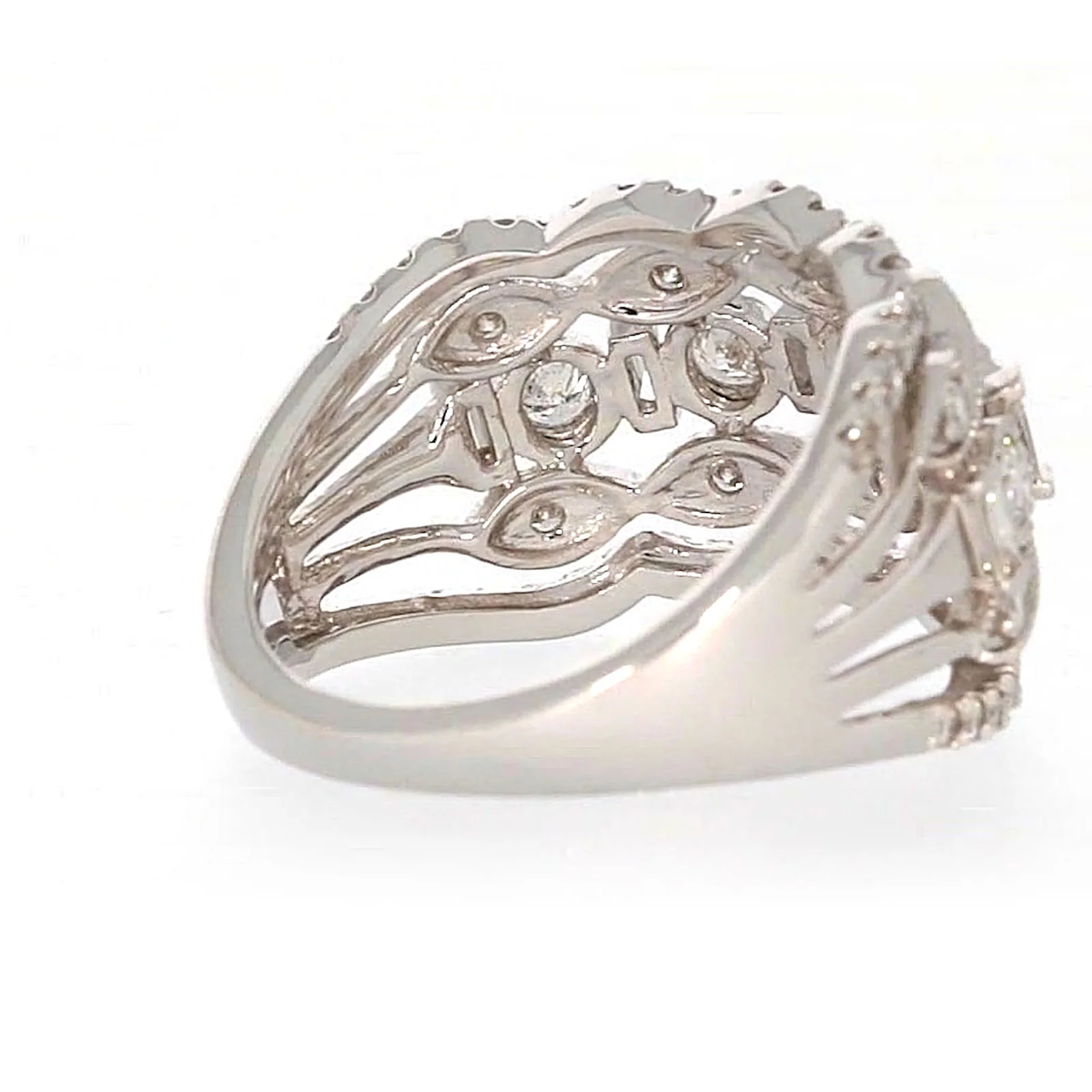 Paris 14ct White Gold Round Brilliant & Baguette Cut 1 CARAT tw of Diamonds Ring - Image 48